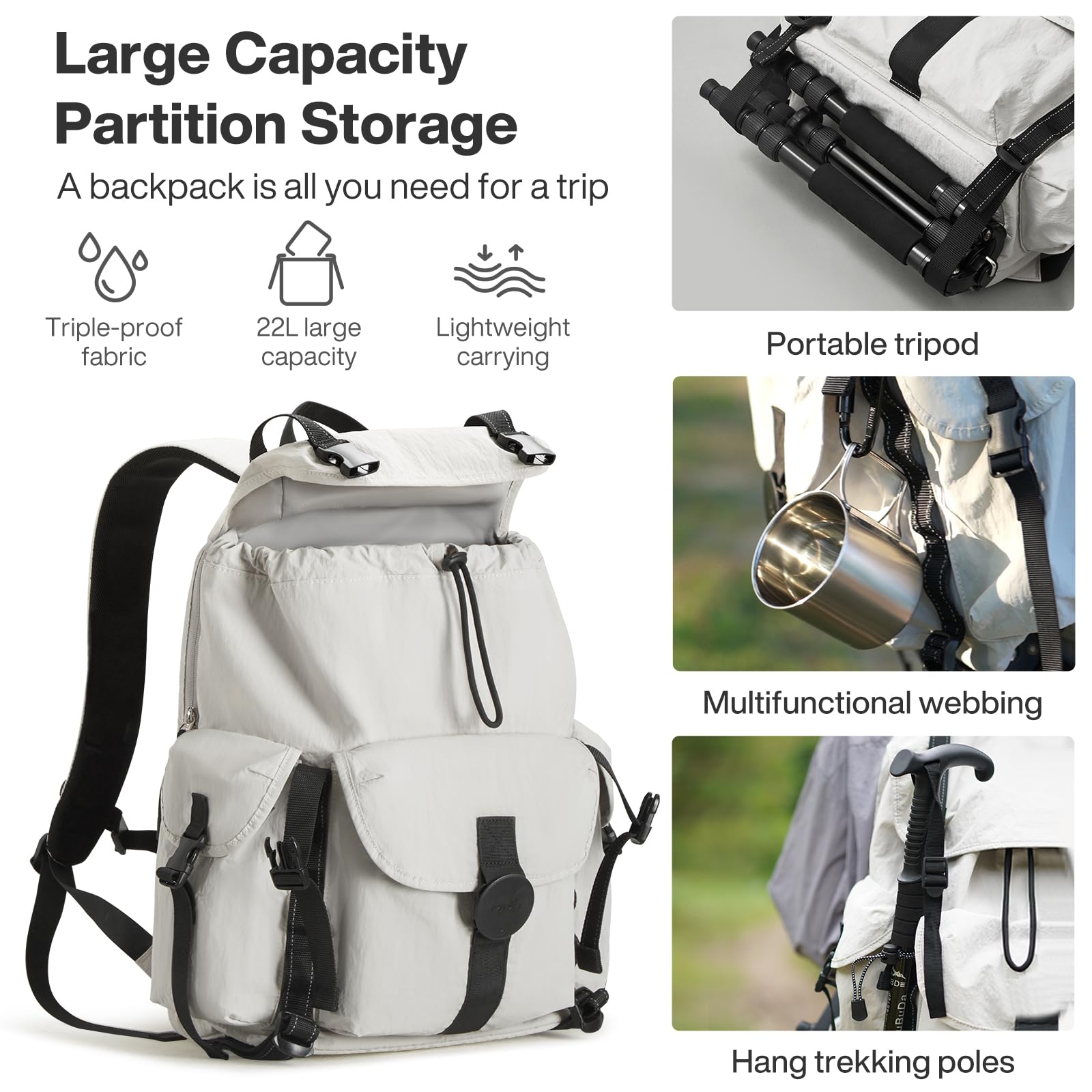 Mixi 18 Inch Lightweight Waterproof Travel Backpack for Women & Men - Flight Approved Carry On Laptop Backpack Fits 16