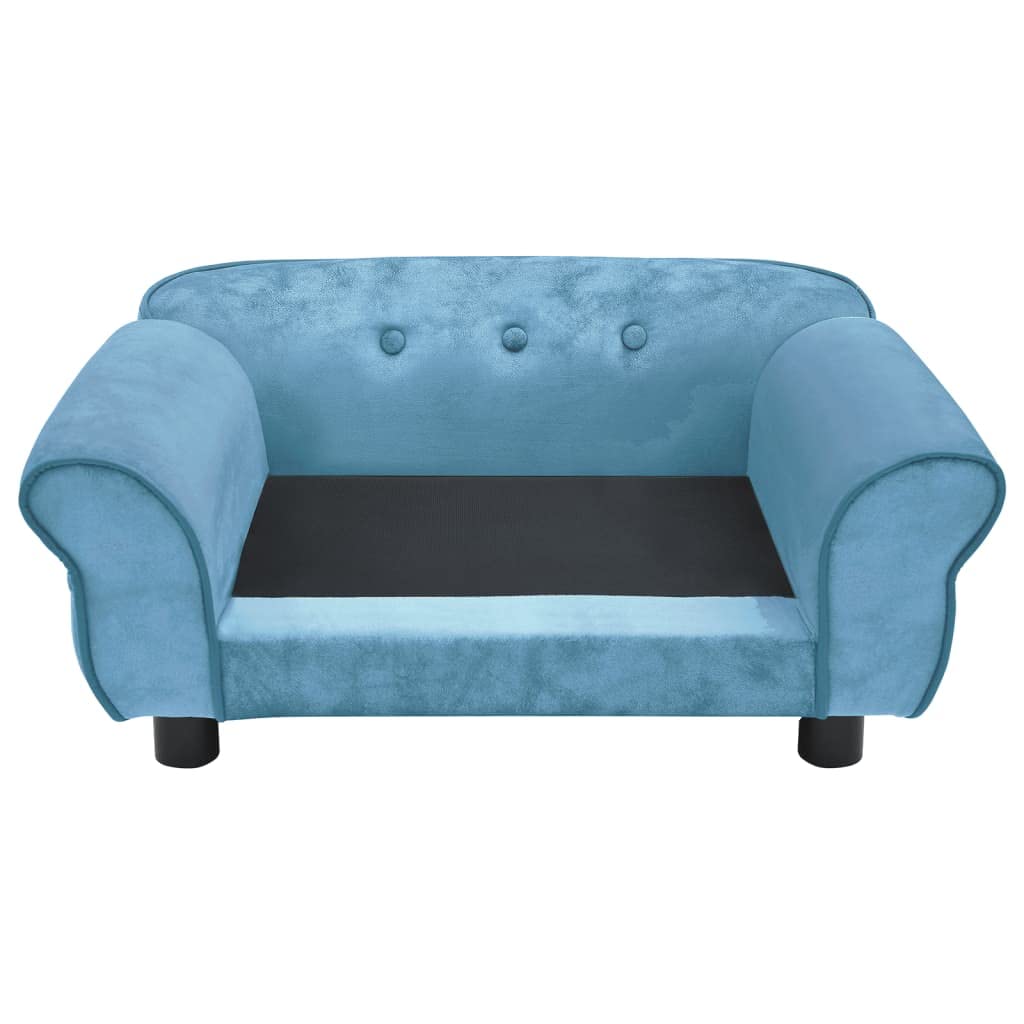 Turquoise Plush Small Dog Sofa & Cat Couch with Anti-Slip Wooden Frame - Washable Pet Bed for Poodles, Shih Tzus & Small Breeds - Cozy Pet Furniture for Living Room, Bedroom & Pet-Friendly Spaces