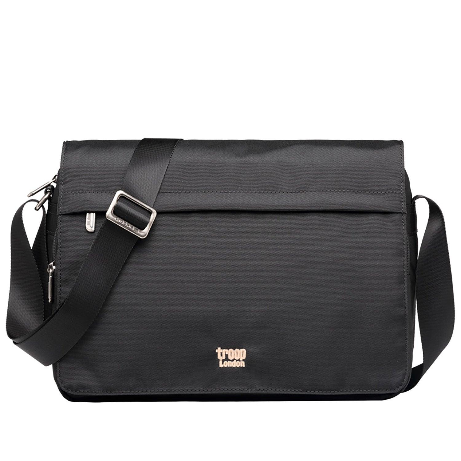 TRP0241N Troop London Urban Messenger Bag for Men & Women - Stylish Waterproof Crossbody Shoulder Bag for Work, Travel & Daily Commute - Perfect Laptop & Tablet Carrier
