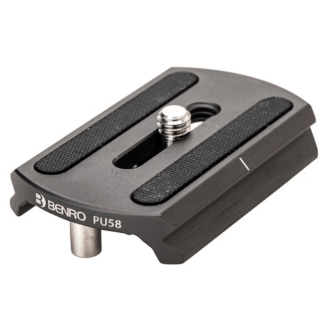 Benro PU58 Quick Release Plate for MSDPL46C Monopod - Compatible with DSLR & Mirrorless Cameras - Perfect for Travel, Sports & Wildlife Photography