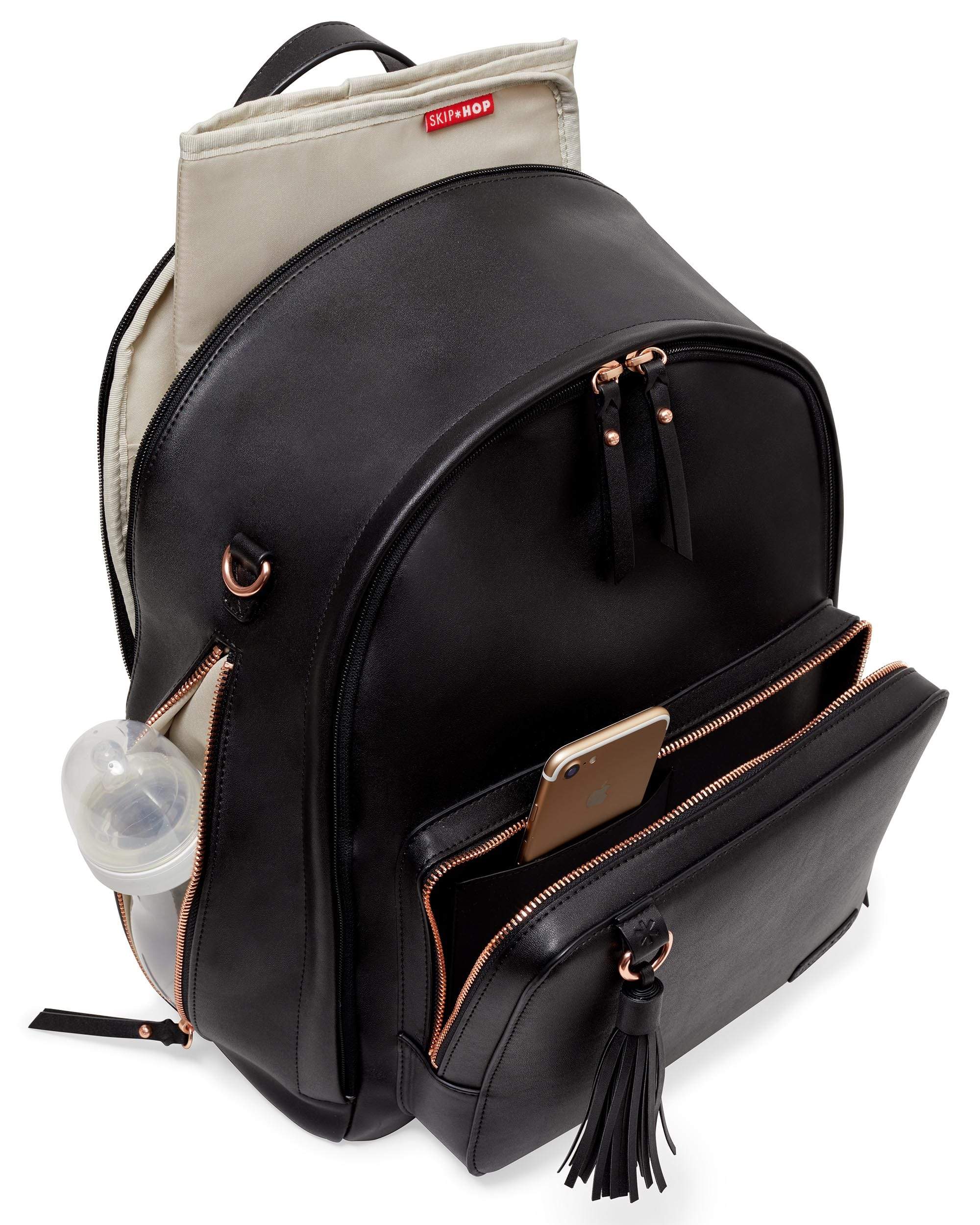 Skip Hop Greenwich Simply Chic Backpack - Stylish Diaper Bag for Moms & Dads - Perfect for Daycare, Travel & Everyday Use