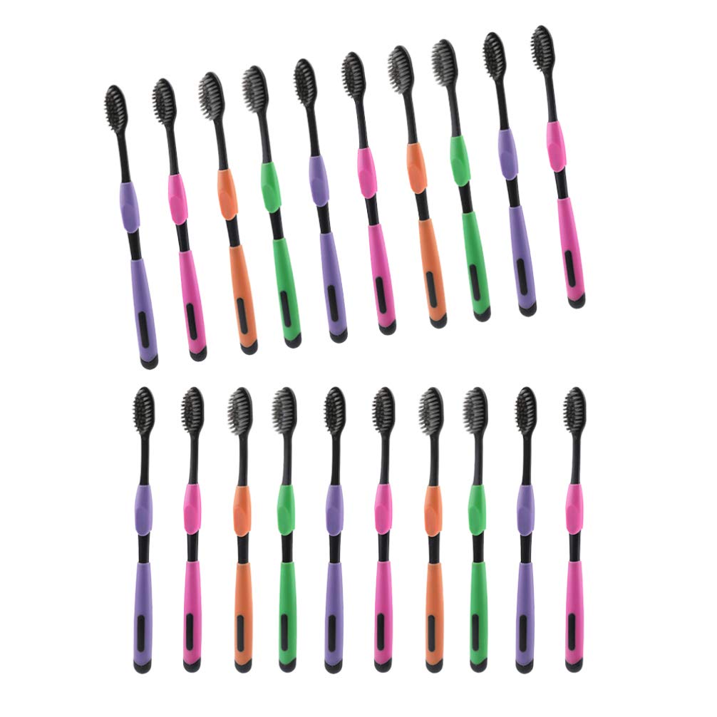Milisten 20Pcs Organic Bamboo Toothbrushes - Soft Bristles, Dentist Recommended for Adults & Kids | Eco-Friendly, Biodegradable Toothbrushes for Daily Oral Care & Travel