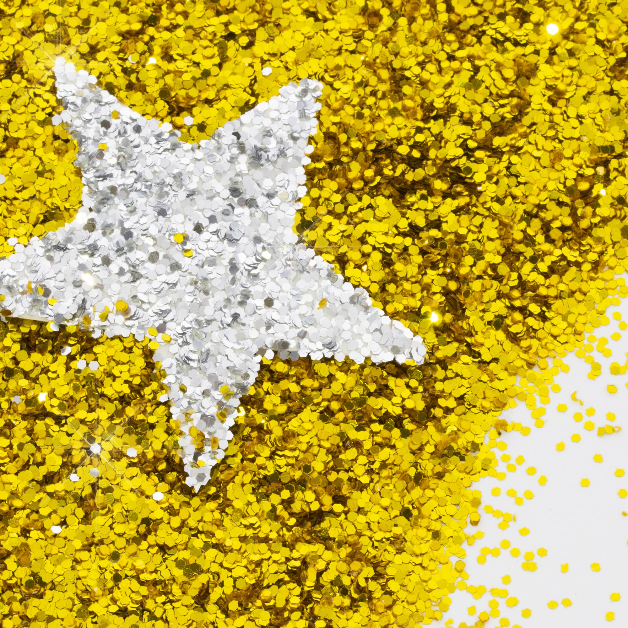 BAZIC 1 LB Gold Glitter Shaker - Metallic Sparkling Powder for Slime, Crafts, Nail Art, Body Paint & Halloween Makeup | Bulk 12-Pack for DIY Projects, Party Decorations & Creative Arts