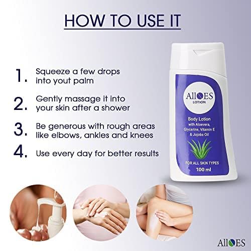 Vitamin E & Jojoba Oil Body Lotion with Aloe Vera - 100ml Deep Hydration for Dry Skin | Soothes, Moisturizes & Refreshes | Ideal for Daily Use, After Shower & Nighttime Skincare Routine