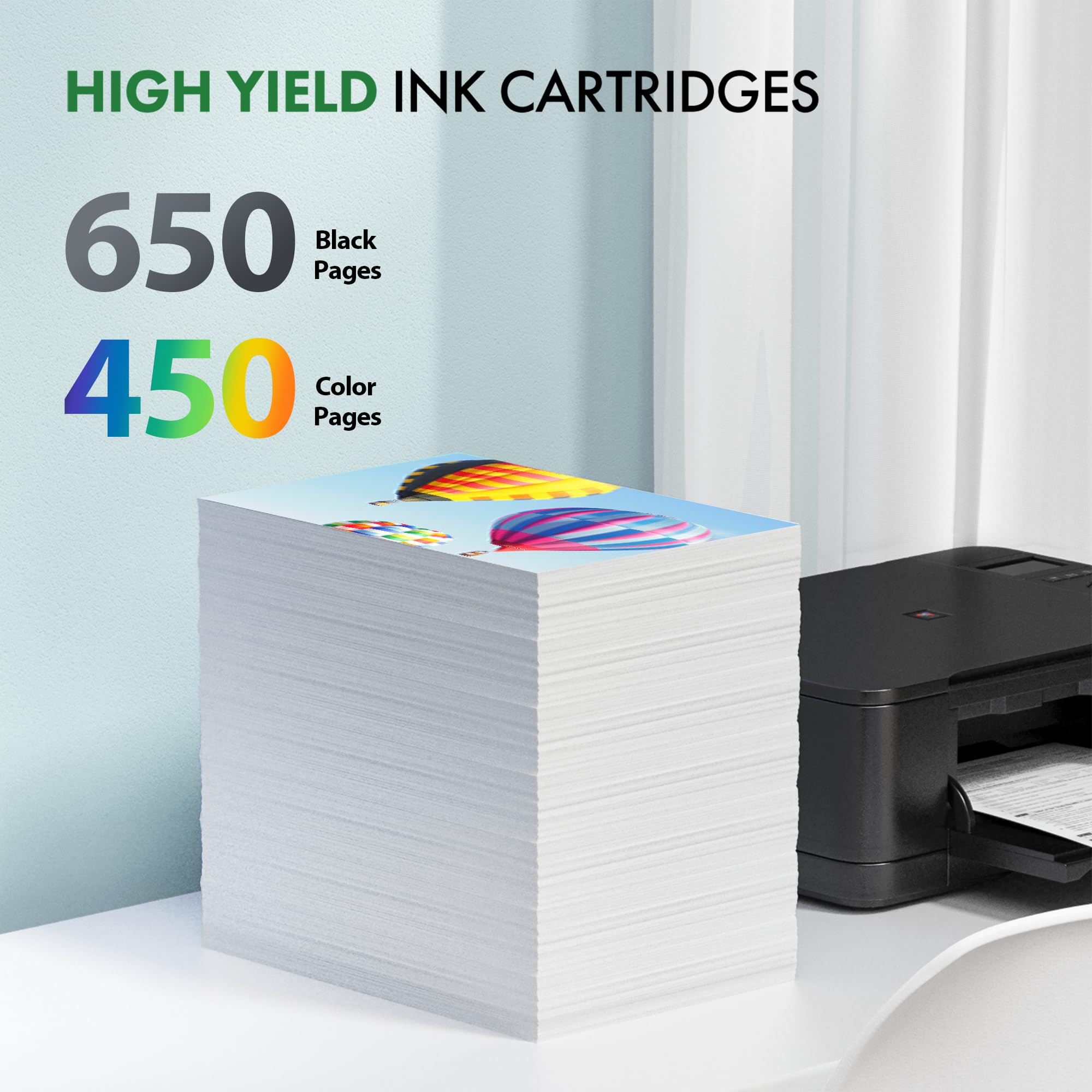 High-Quality Remanufactured HP 63 & 63XL Ink Cartridges - Compatible with OfficeJet 3830/4650/4655/5255/5258/5200, Envy 4510/4520, DeskJet 1110/3630 Printers (1 Black + 1 Tri-Color Pack) - Perfect for Home Office Printing, School Projects & Small Business Documents