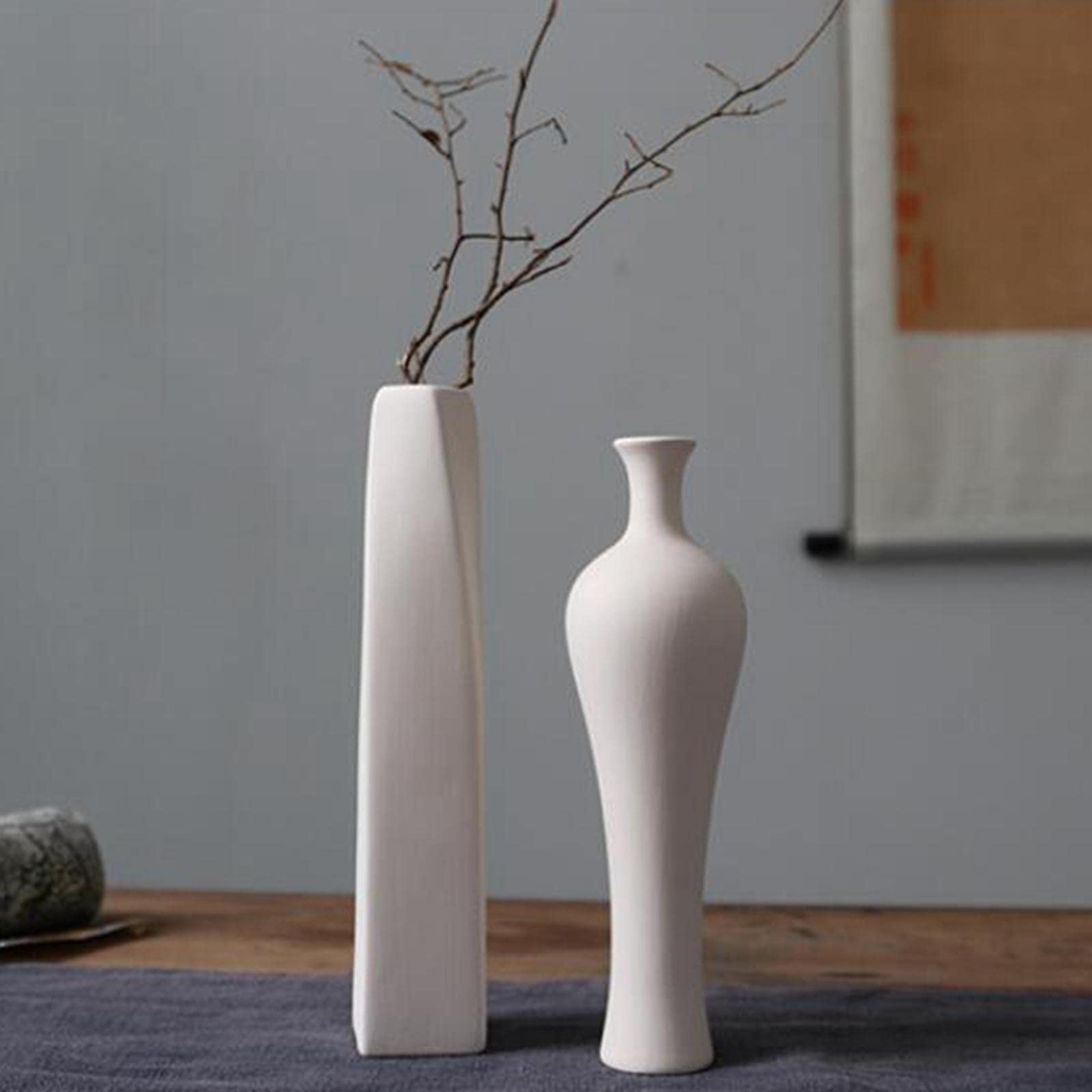 Nordic Ceramic Flower Vase Planter Pot - 8.8 Inch Height Home Decor for Wedding, Living Room, Office Desk | Perfect for Fresh Flowers, Succulents, and Interior Design