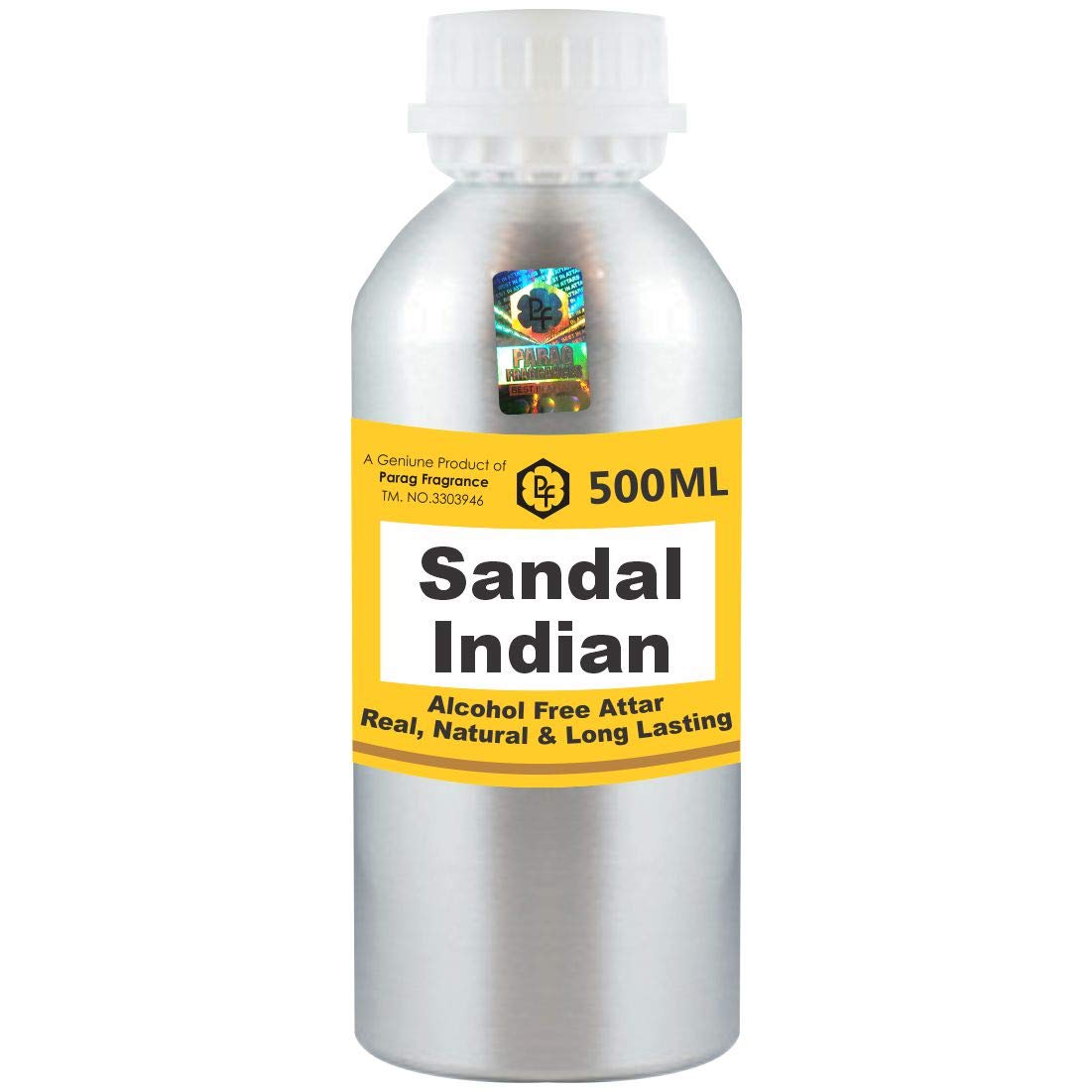 Premium Sandalwood Indian Attar 500ml - Alcohol-Free Long-Lasting Fragrance Oil for Men & Women | Religious & Spiritual Use | Wholesale Perfume Oil | Itra | Scented Oil for Meditation, Aromatherapy & Daily Wear