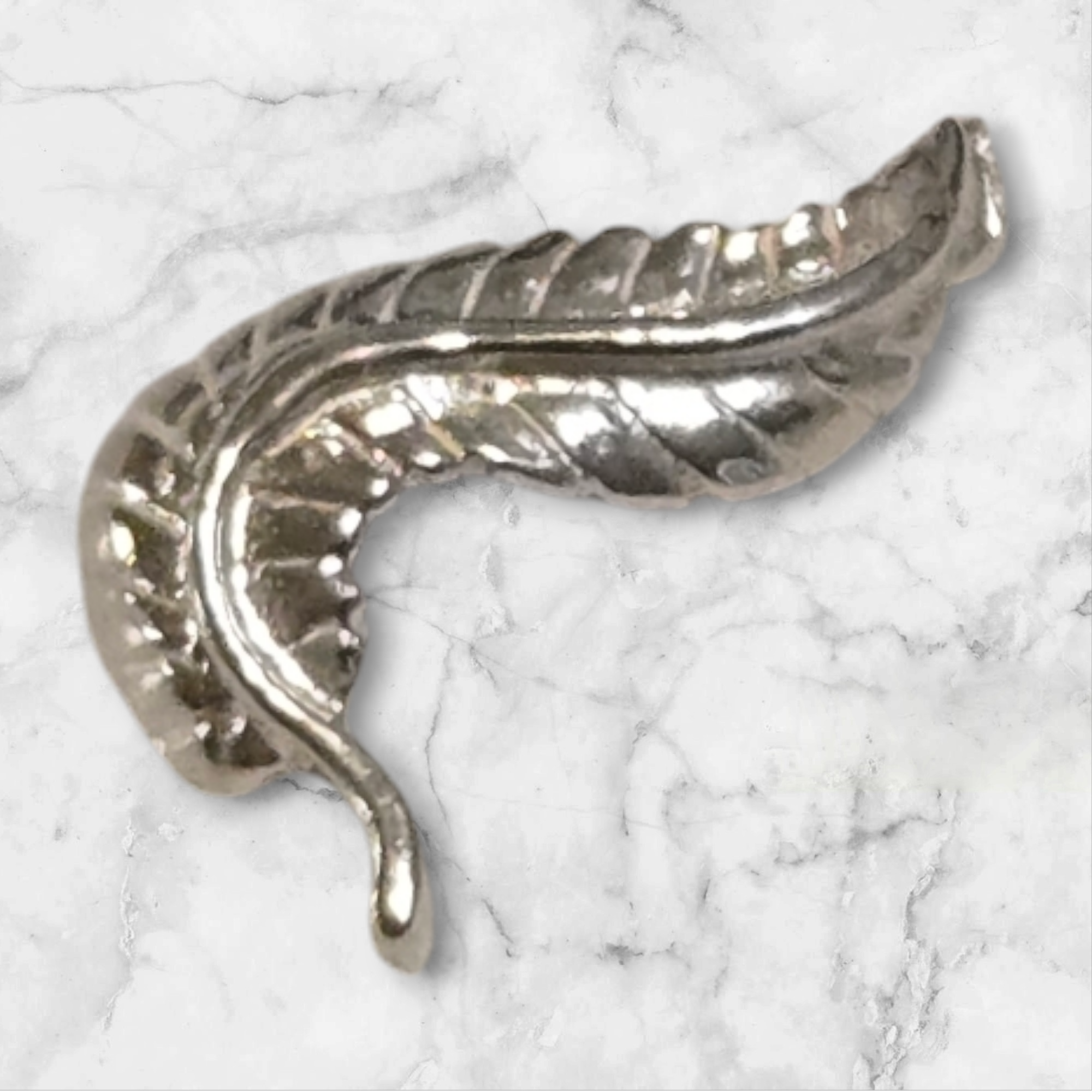 Solid Sterling Silver Leaf Charms - Small, Medium, Large Rough Casted Antique Leaves for Jewelry Making | Perfect for Silversmiths, DIY Necklaces & Handmade Bracelets