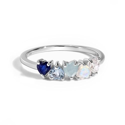 Blue Sapphire Moonstone Ring - Crush on You