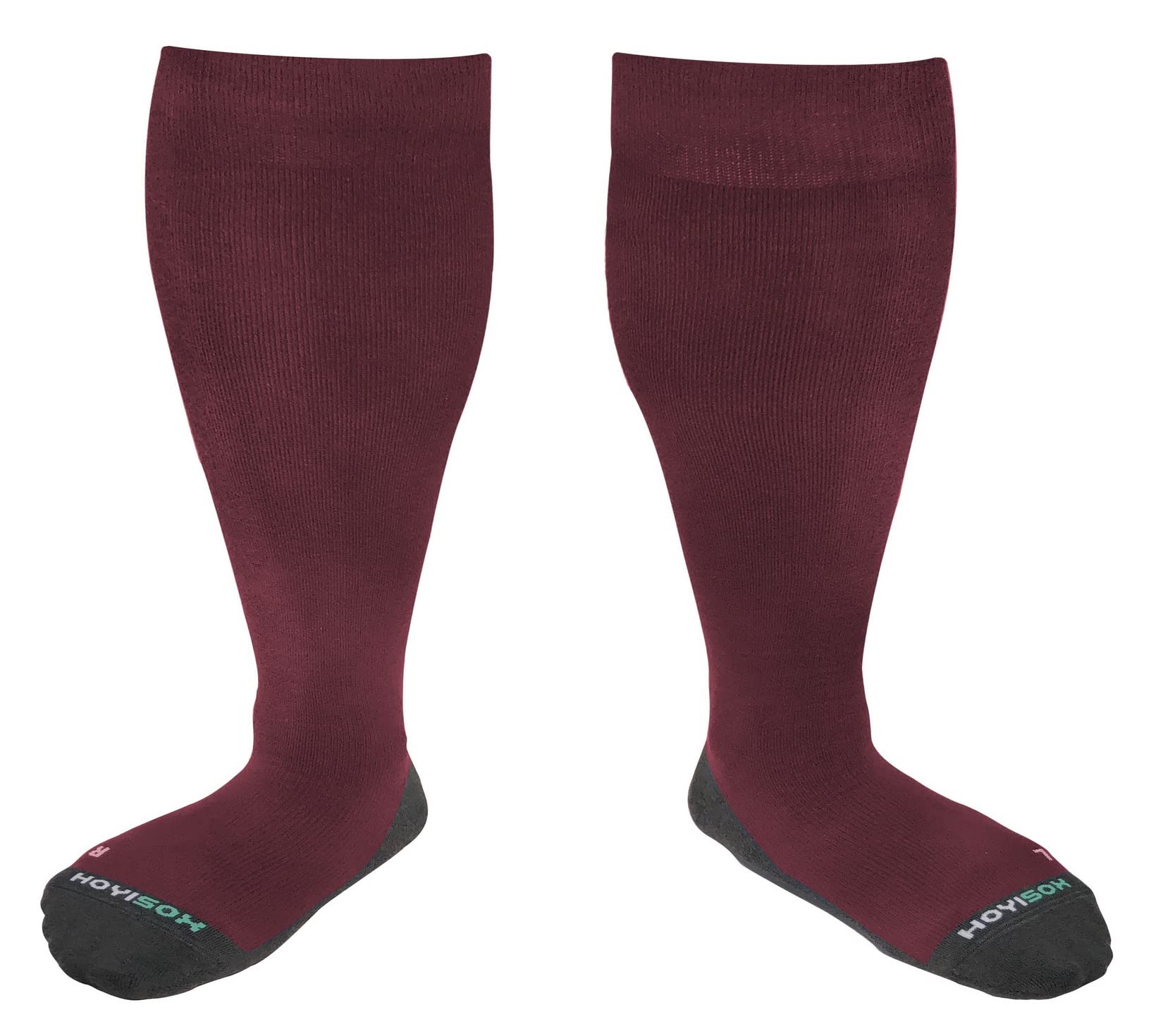 HOYISOX 20-30 mmHg Compression Socks for Men & Women - Plus Size Wide Calf, Extra Large Cotton Support Socks - Ideal for Travel, Nursing, Running & Varicose Vein Relief