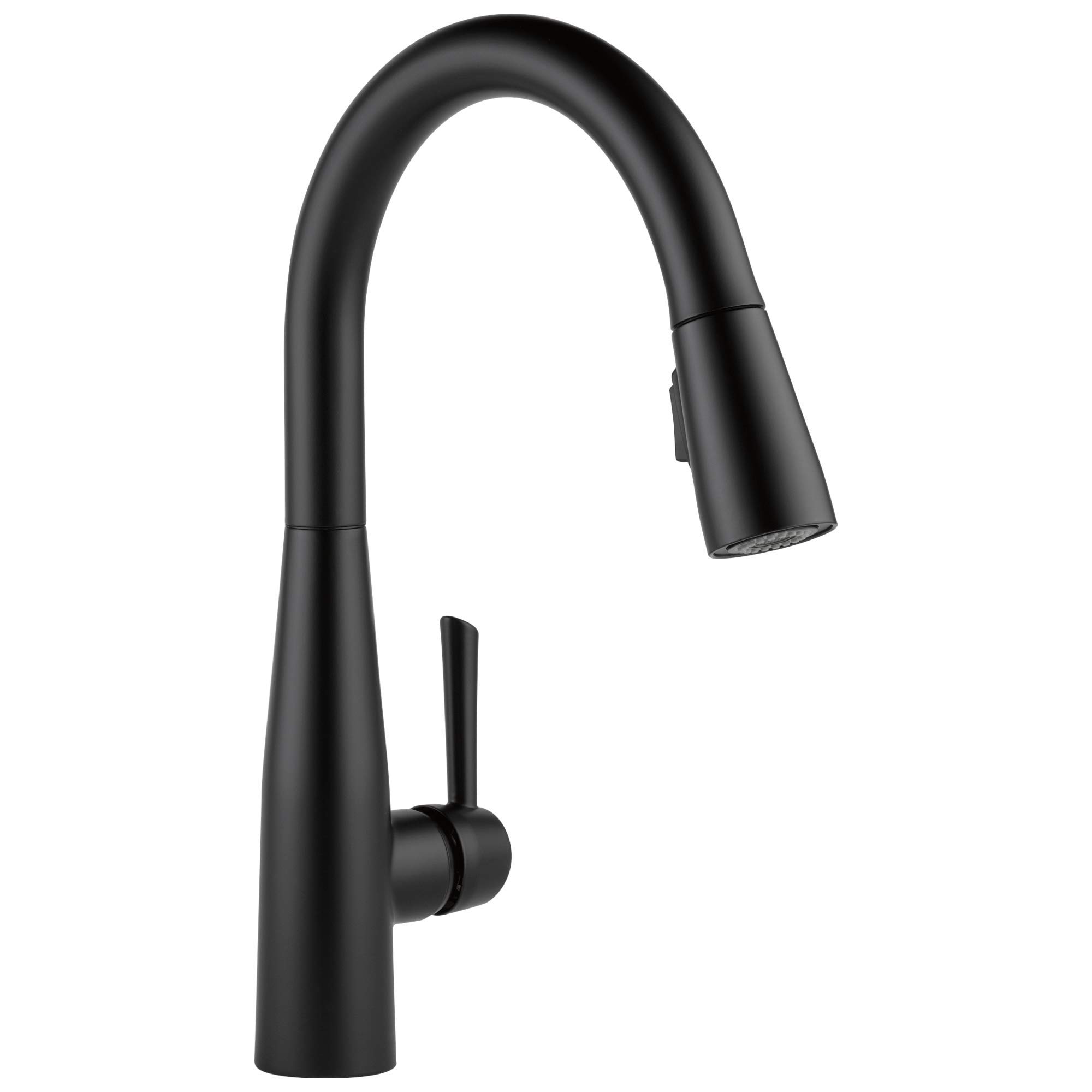 Delta Essa Matte Black Kitchen Faucet with Pull Down Sprayer - Magnetic Docking Spray Head, Single Handle Commercial Grade Sink Faucet (Model 9113-BL-DST) - Perfect for Modern Farmhouse & Industrial Style Kitchens