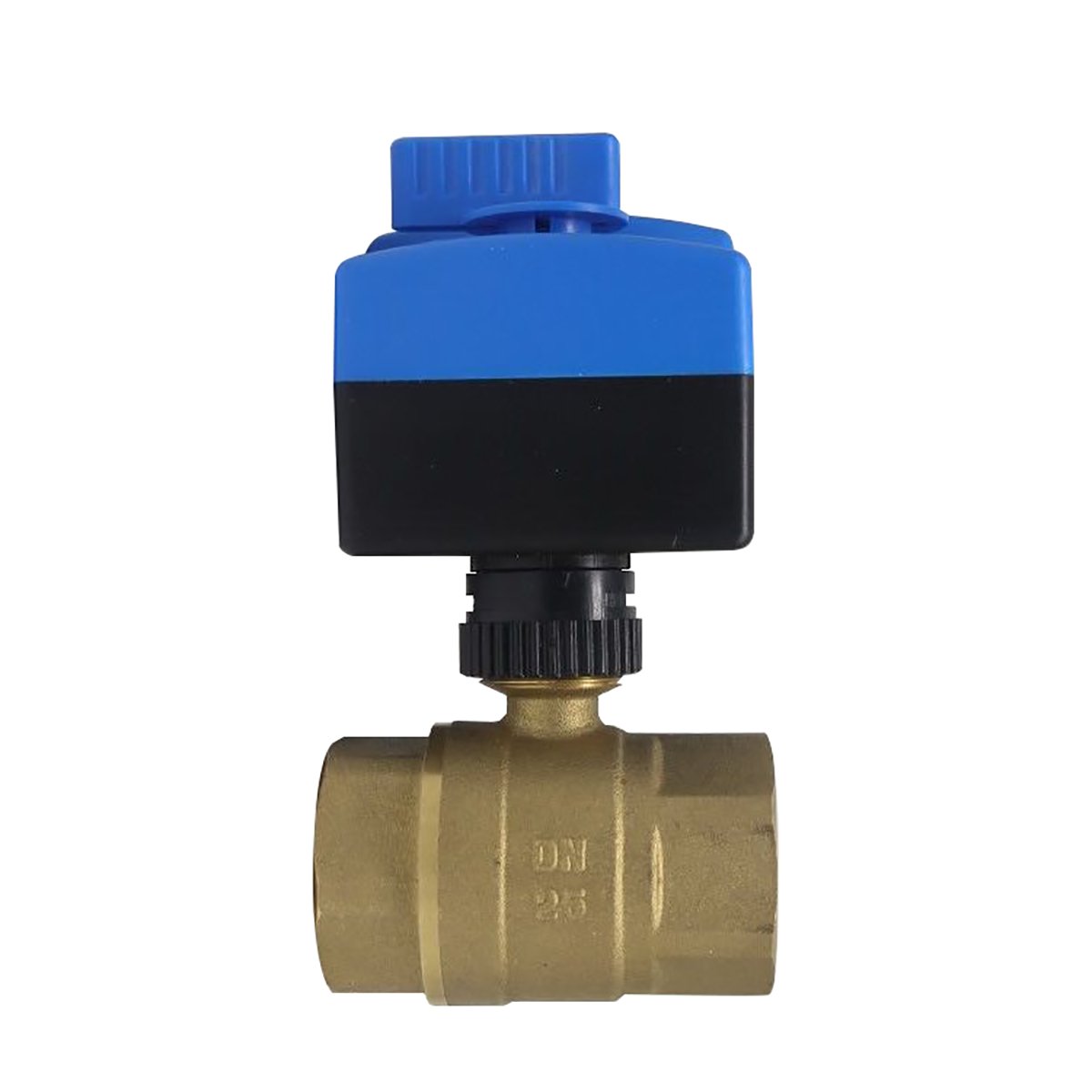 220V/24V 2-Way Motorized Brass Ball Valve with Electric Actuator - Automatic & Manual Control (DN15-DN25) for Water, Gas & HVAC Systems