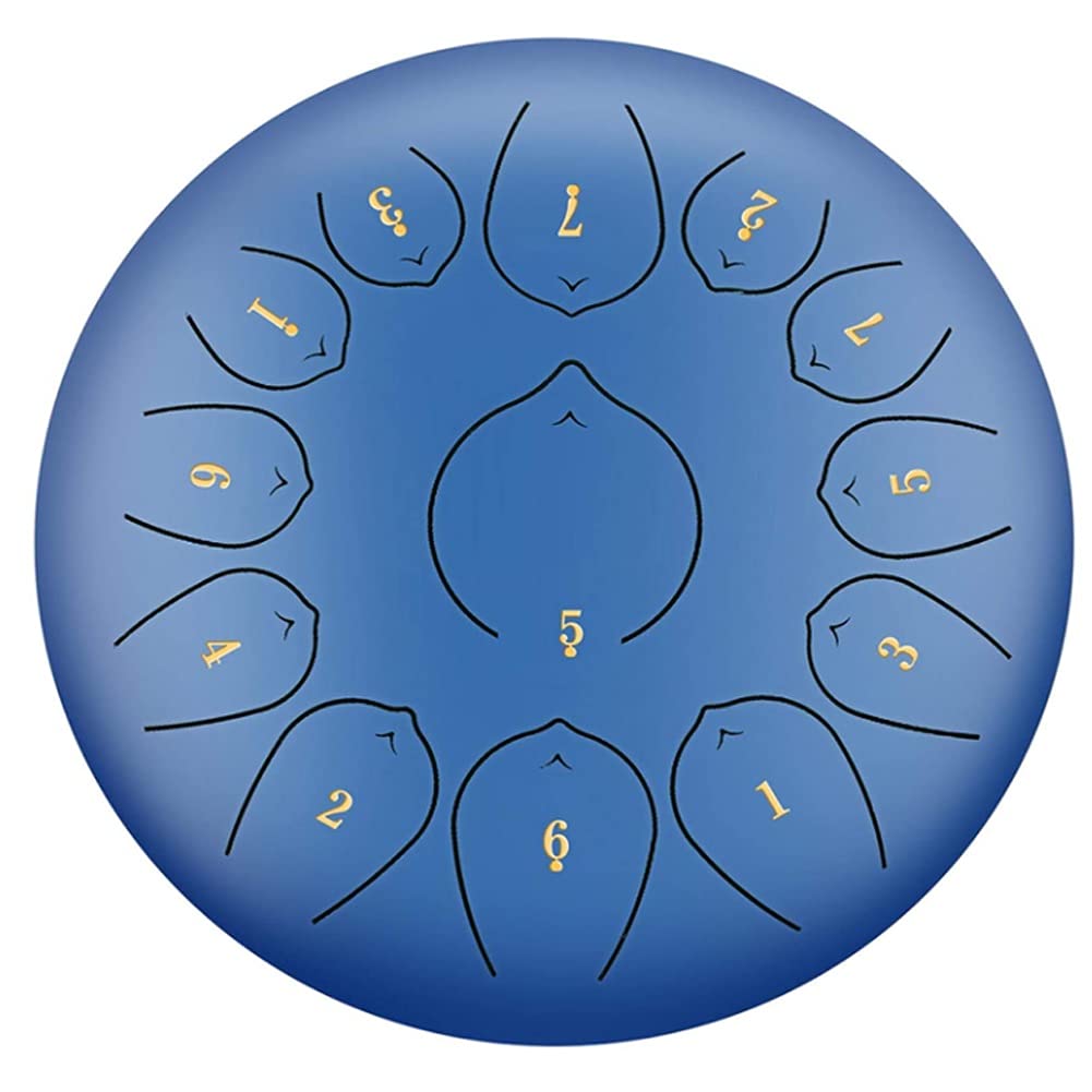 Shuntao 12 Inch Handpan Steel Tongue Drum - 13 Notes C Key Percussion Instrument with Mallets, Stickers & Gig Bag | Perfect for Meditation, Music Therapy, Yoga and Relaxation
