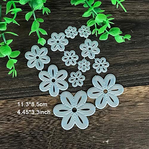 12-Piece 3D Flower Metal Cutting Dies Set for DIY Scrapbooking, Card Making, Photo Album Decoration - Perfect for Paper Crafts, Embossing & Handmade Greeting Cards (Home Crafting, Gift Wrapping, Wedding Invitations)