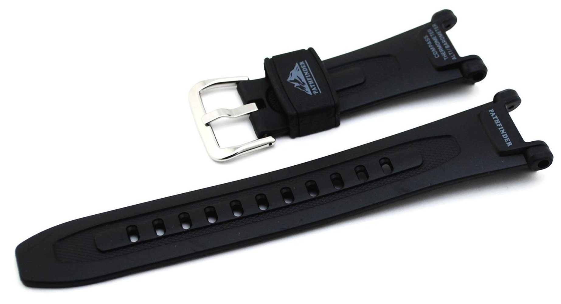 Casio Black Resin Pathfinder Series 18mm Watch Band - Durable Replacement Strap for Outdoor, Hiking & Adventure Activities