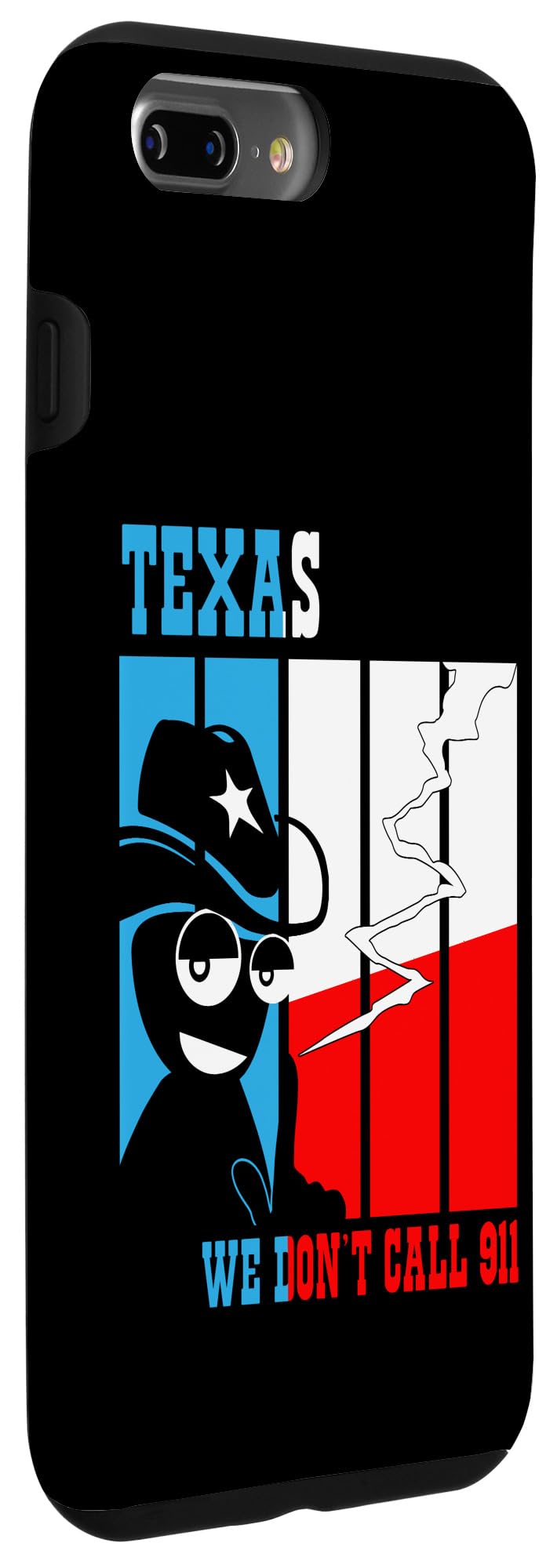 iPhone 7 Plus/8 Plus 2nd Amendment Gun Lovers Case - Texas Pride Design for Concealed Carry & Self Defense - Perfect for Shooting Range & Outdoor Activities
