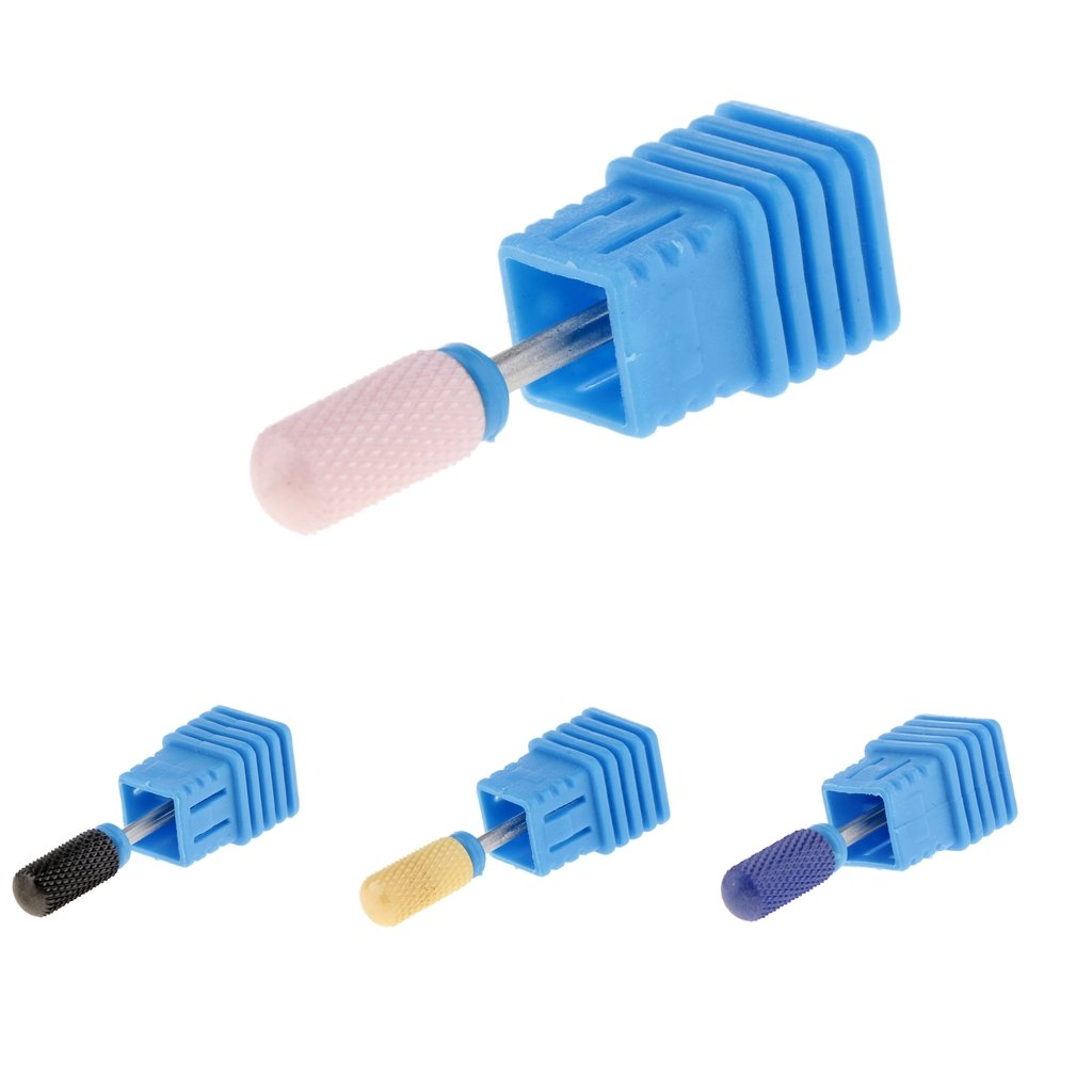 VMS INDIA Professional Ceramic Nail Drill Bits - Medium Grit Manicure & Pedicure Burr Files for Salon & Home Use - Durable Black Nail Art Tools for Acrylic, Gel & Natural Nails