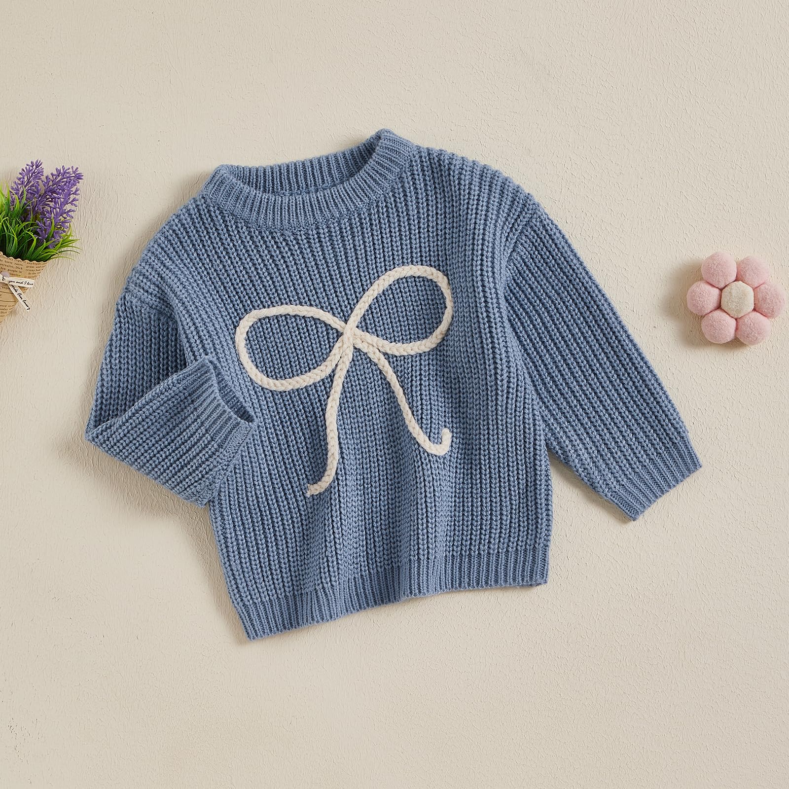 Douhoow Baby Knit Sweater - Soft Unisex Pullover for Baby Girls & Boys | Warm Winter & Fall Festival Clothing | Perfect for Playdates, Holidays & Family Photos