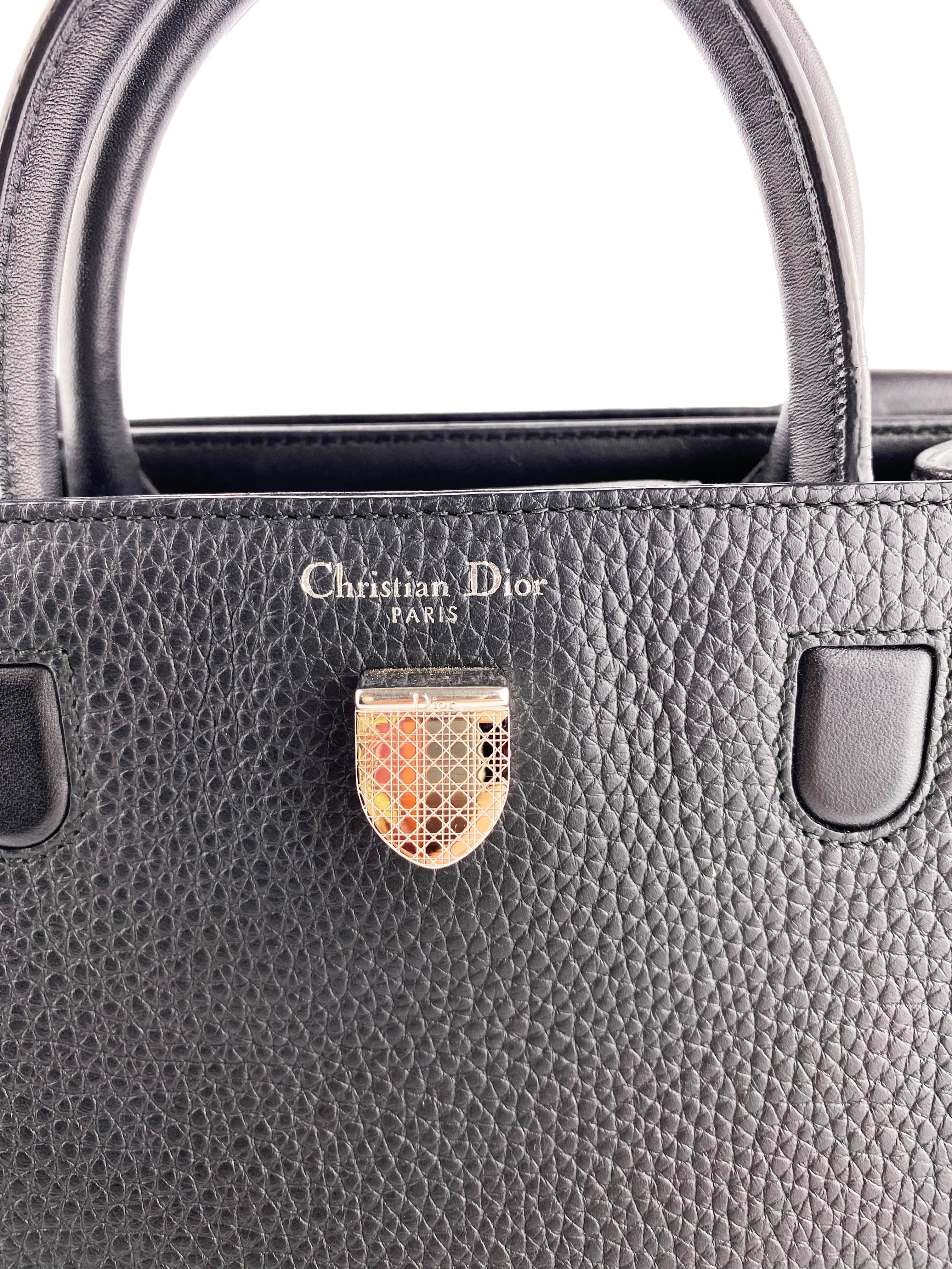 Christian Dior Diorever Black Leather Shoulder Bag for Women - Luxury Designer Handbag for Evening Parties, Work & Special Occasions