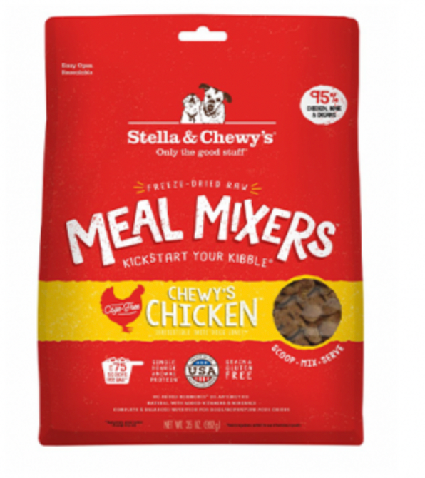 Stella & Chewy's Freeze-Dried Raw Chicken Dog Food Topper - Grain-Free Protein Boost for Small & Large Dogs - Perfect for Kibble Mixing, Training Treats & Digestive Health