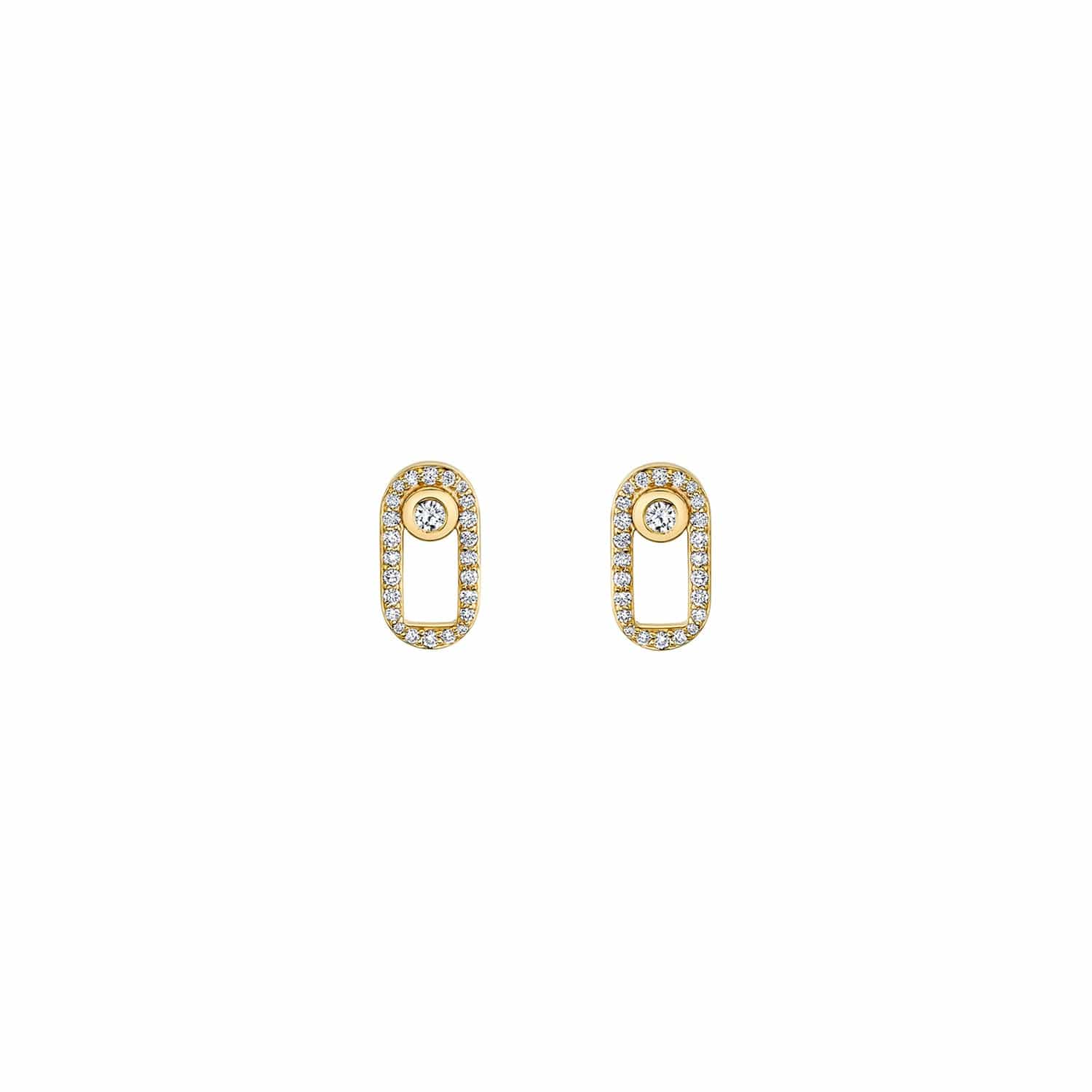14K Yellow Gold Oval Diamond Stud Earrings for Women - Elegant & Timeless Jewelry Gift for Anniversary, Wedding, or Special Occasion