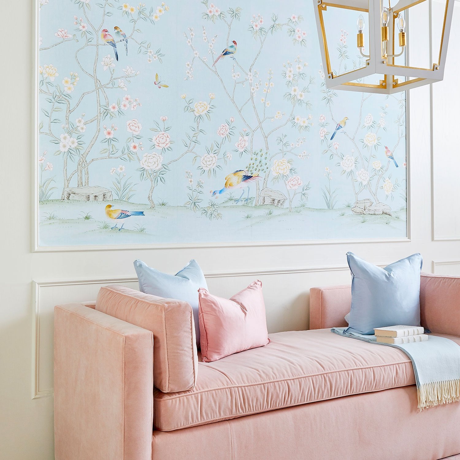 Colchester Blue Mural Wall Art - Handmade Canvas Painting for Home & Office Decor | Perfect for Living Room, Bedroom, or Office Wall Decoration