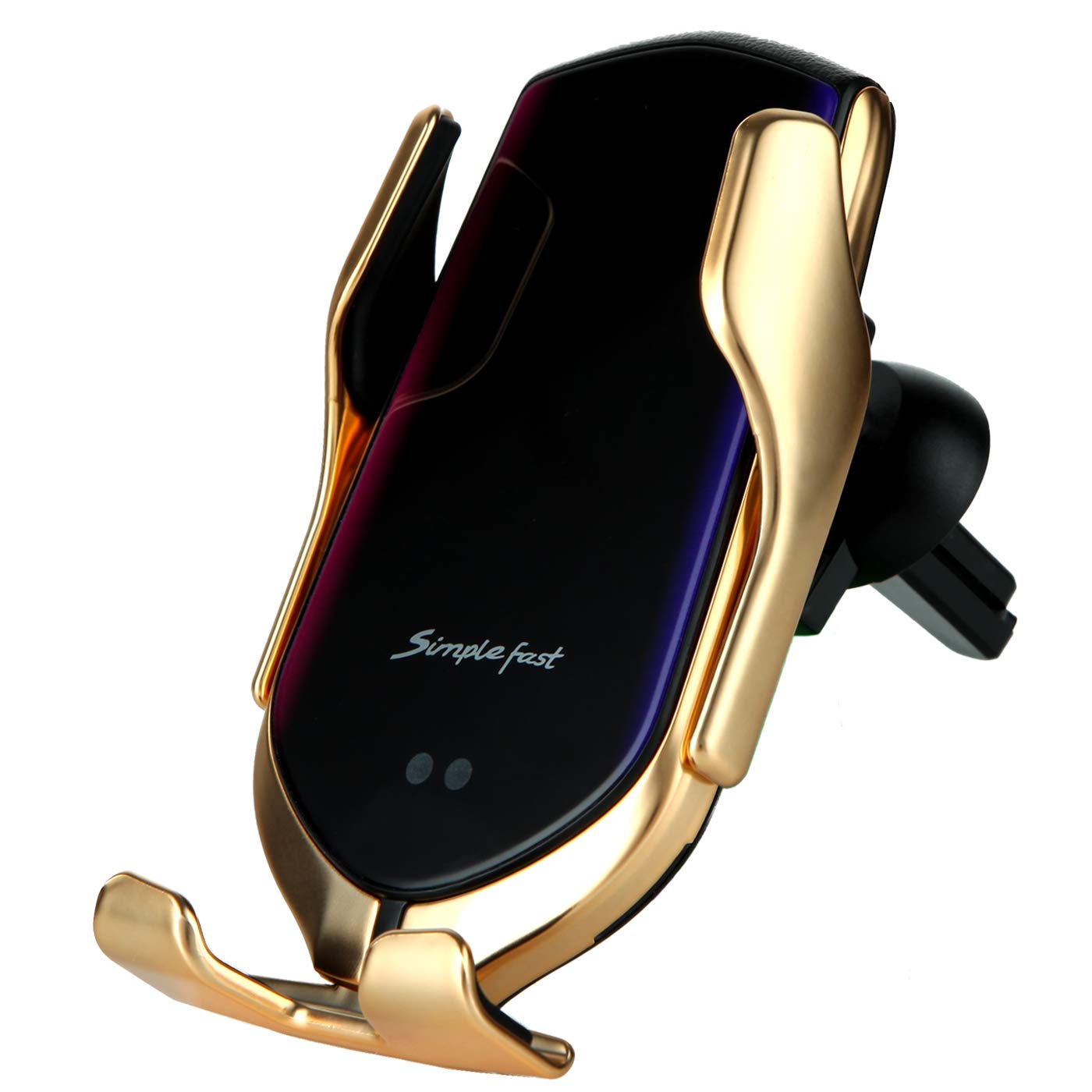 Wireless Car Charger Mount with Auto-Clamping, 10W Qi Fast Charging for iPhone 12/12 Pro Max/12 Mini/11 & Galaxy S21/S20 - Perfect for Hands-Free Driving & Safe Phone Charging on the Go
