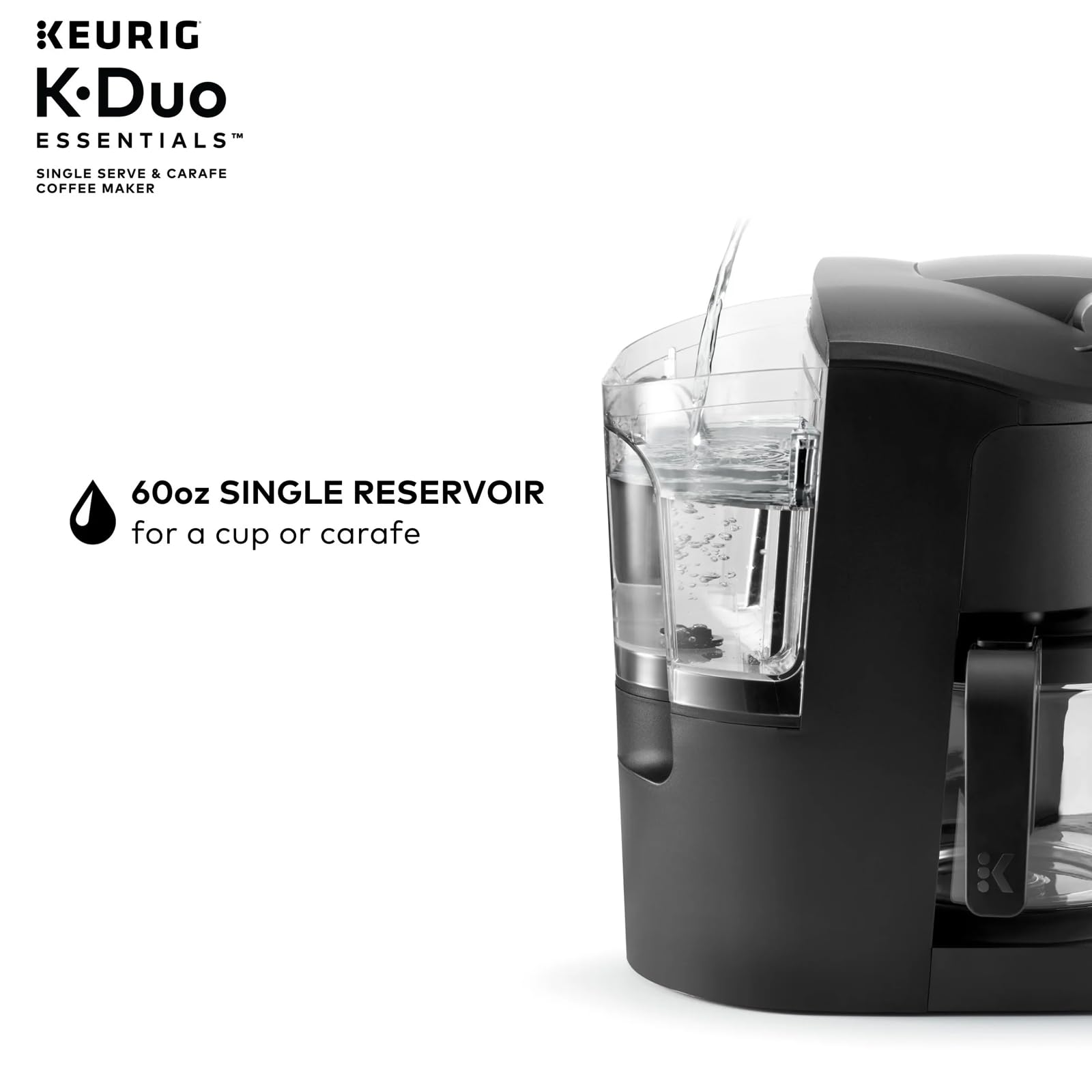 Keurig Single-Serve K-Cup Pod Coffee Maker - Essentials Black Coffee Machine with Cleaning Cloth for Home, Office & Dorm Use
