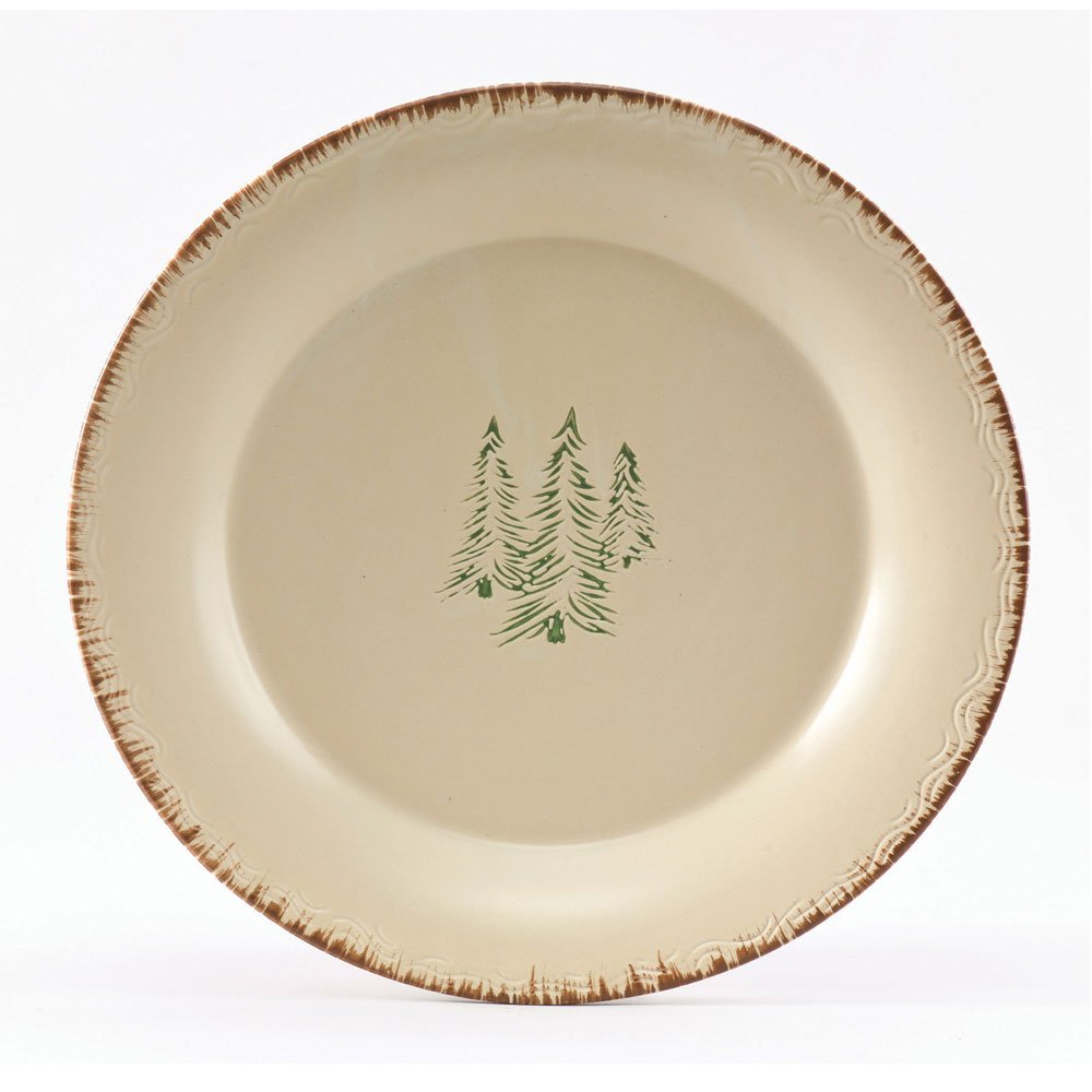 Rustic Retreat Dinner Plates Set of 4 - Farmhouse Style Ceramic Plates for Dining, Entertaining & Home Decor | Perfect for Family Dinners, Parties & Rustic Table Settings