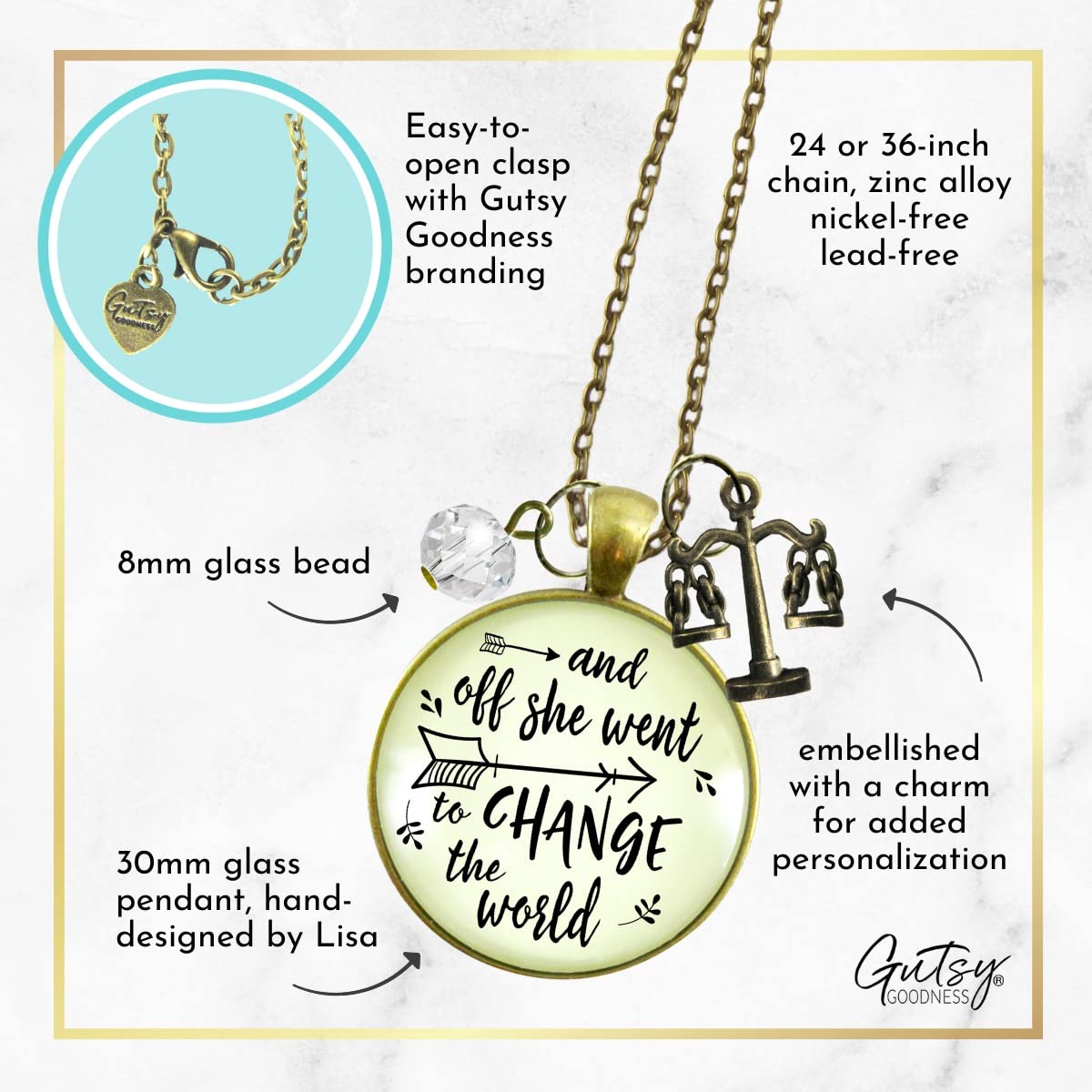 Law School Graduate Necklace - Inspirational Lawyer Jewelry Gift for Women, 24