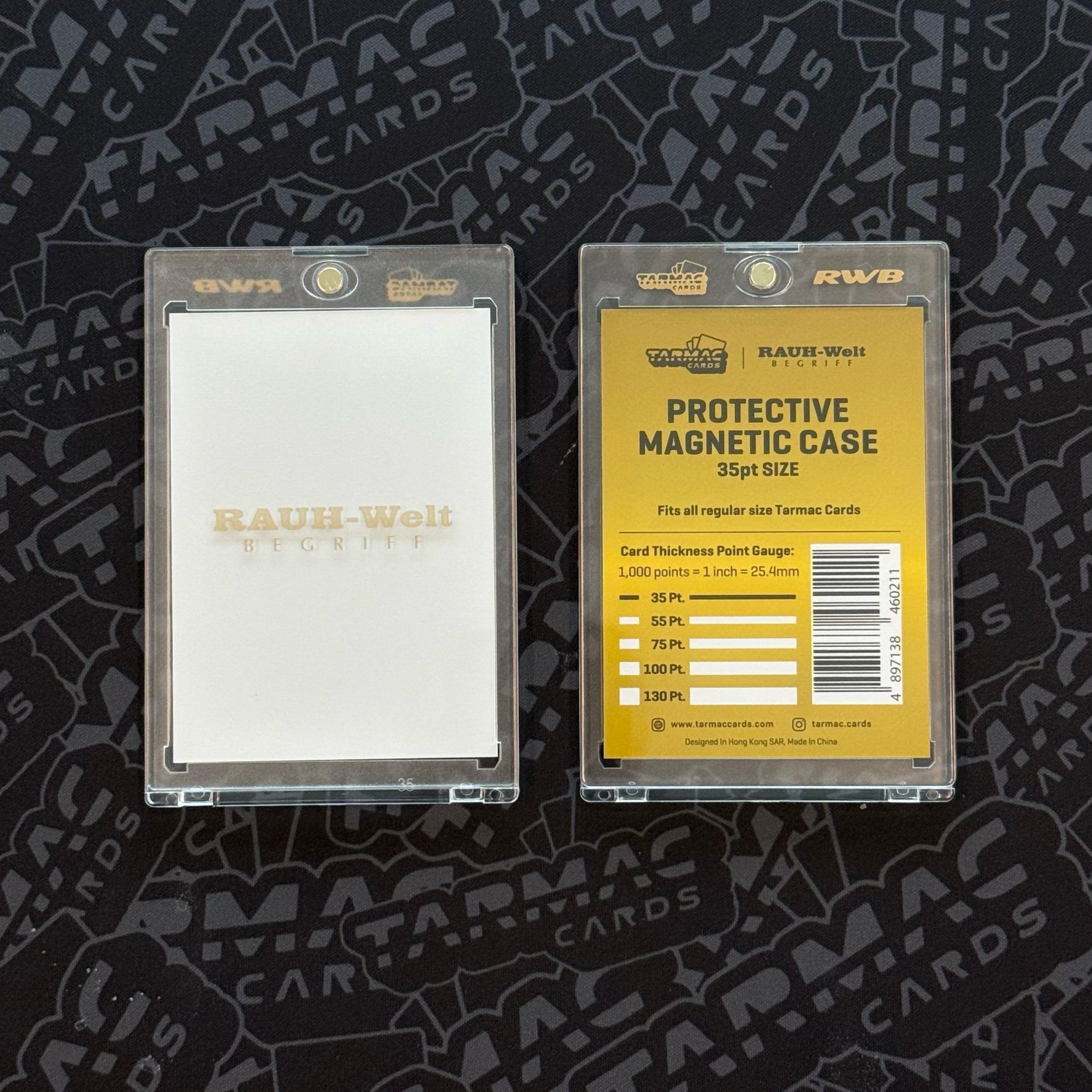 Tarmac Cards X RWB Magnetic Card Holder Case - 35pt Size - Perfect for Collectible Trading Cards, Sports Cards, and Gaming Cards Storage