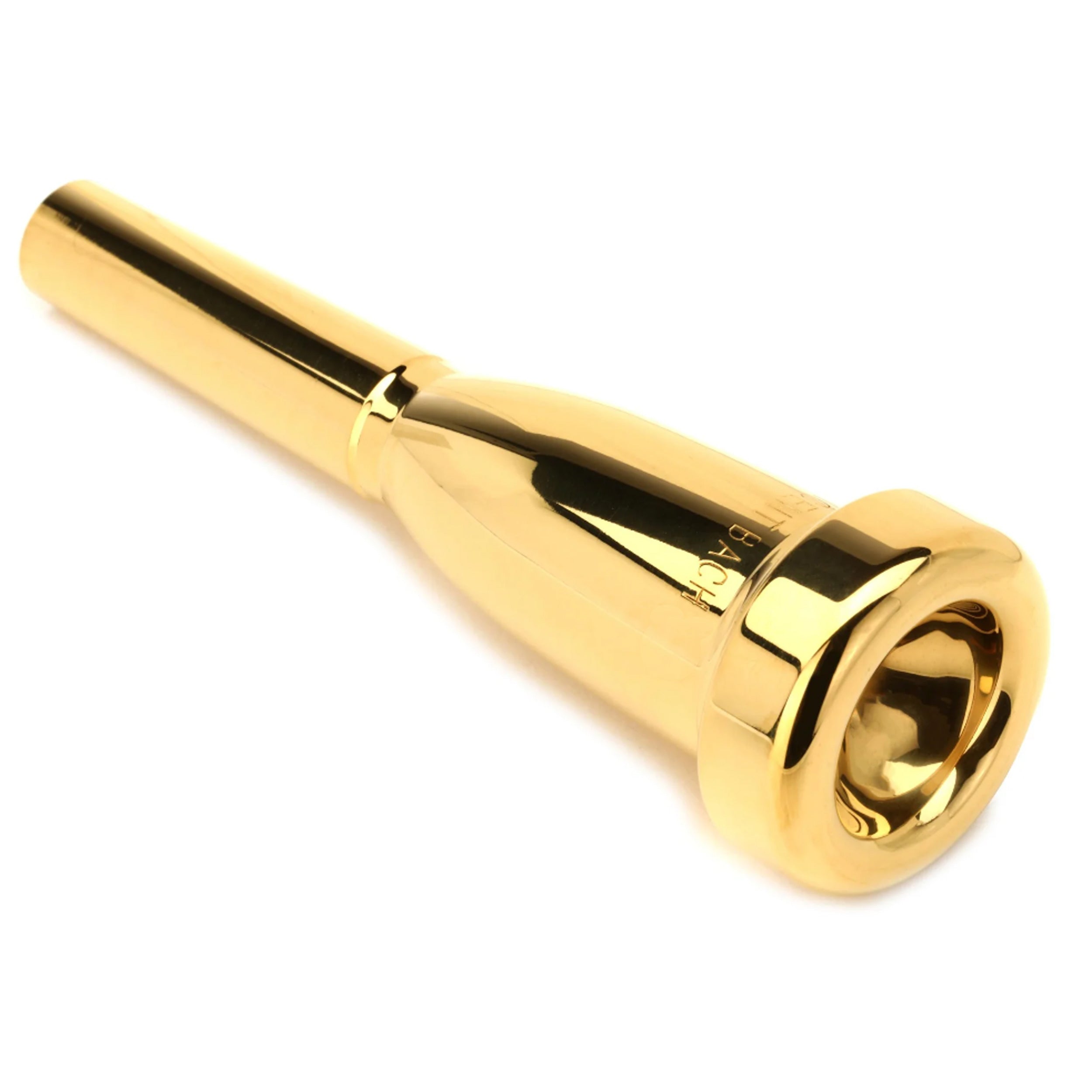 Bach Megatone 1.25C Gold Plated Trumpet Mouthpiece - Professional Brass Instrument Accessory for Jazz, Classical & Marching Band Performances