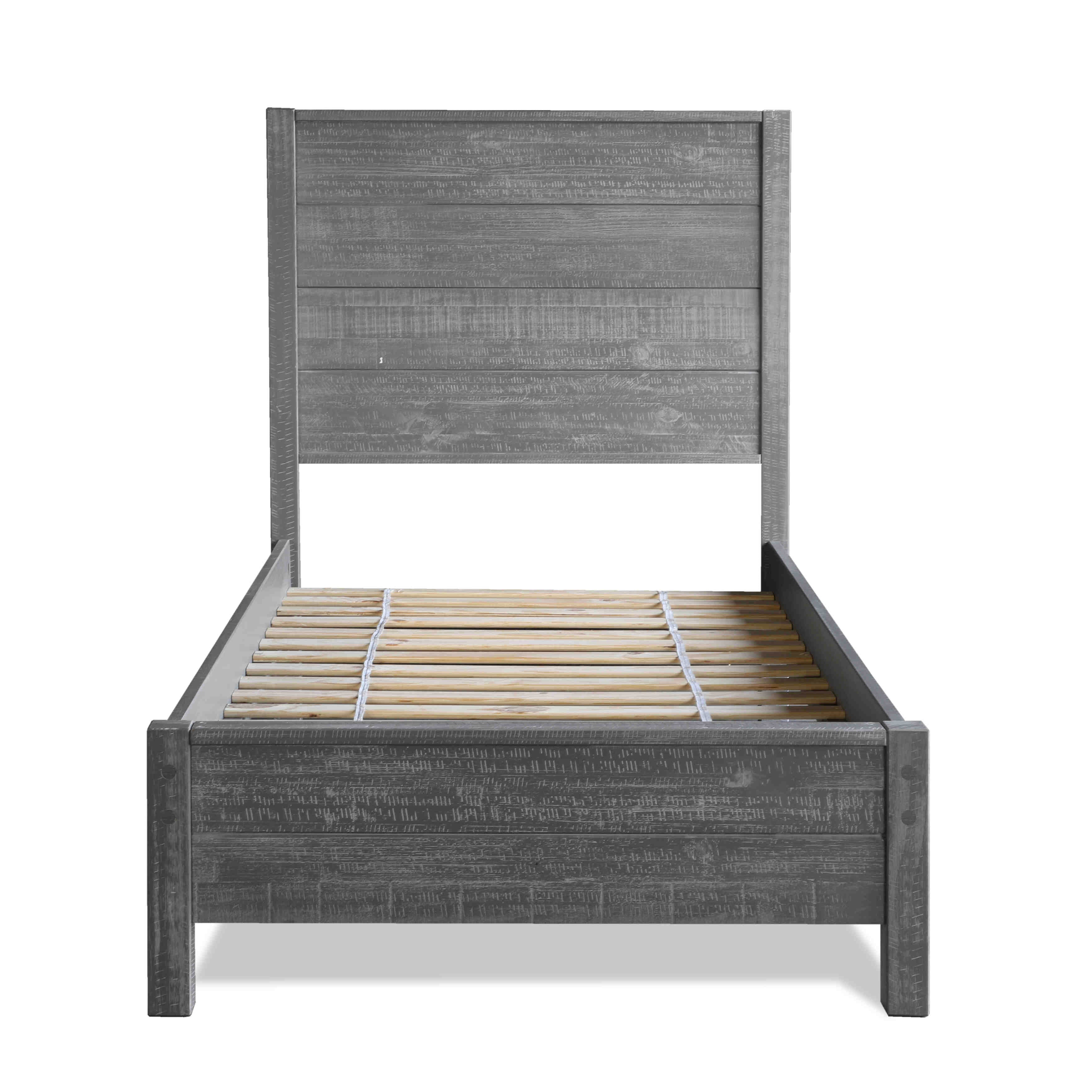 Montauk Solid Wood Bed Frame - Queen Size, Natural Wood Finish, Sturdy & Durable Bedroom Furniture for Master Bedroom or Guest Room
