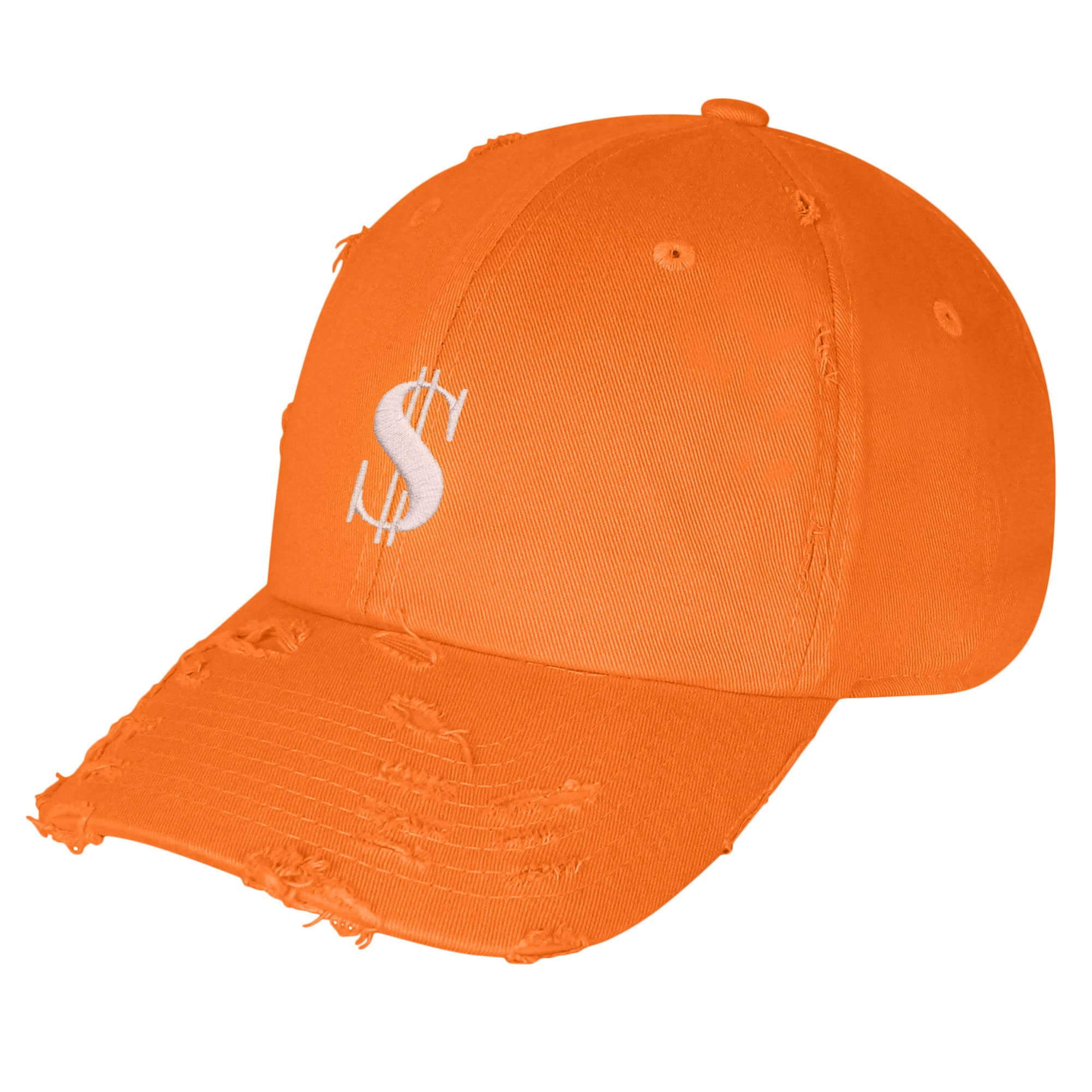 Vintage Dollar Sign Dad Hat - Distressed Embroidered Baseball Cap with Money & Cash Design - Perfect for Streetwear, Hip Hop Fashion & Retro Outfits