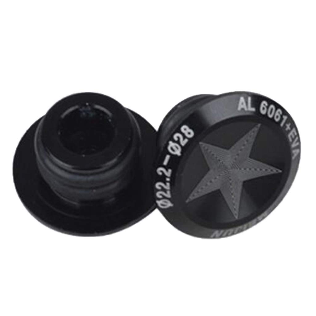 2 Pack Bicycle Handlebar End Plugs - Durable MTB & Road Bike Bar End Caps for Cycling Safety (Black) - Perfect for Mountain Biking, Commuting & Urban Riding Accessories