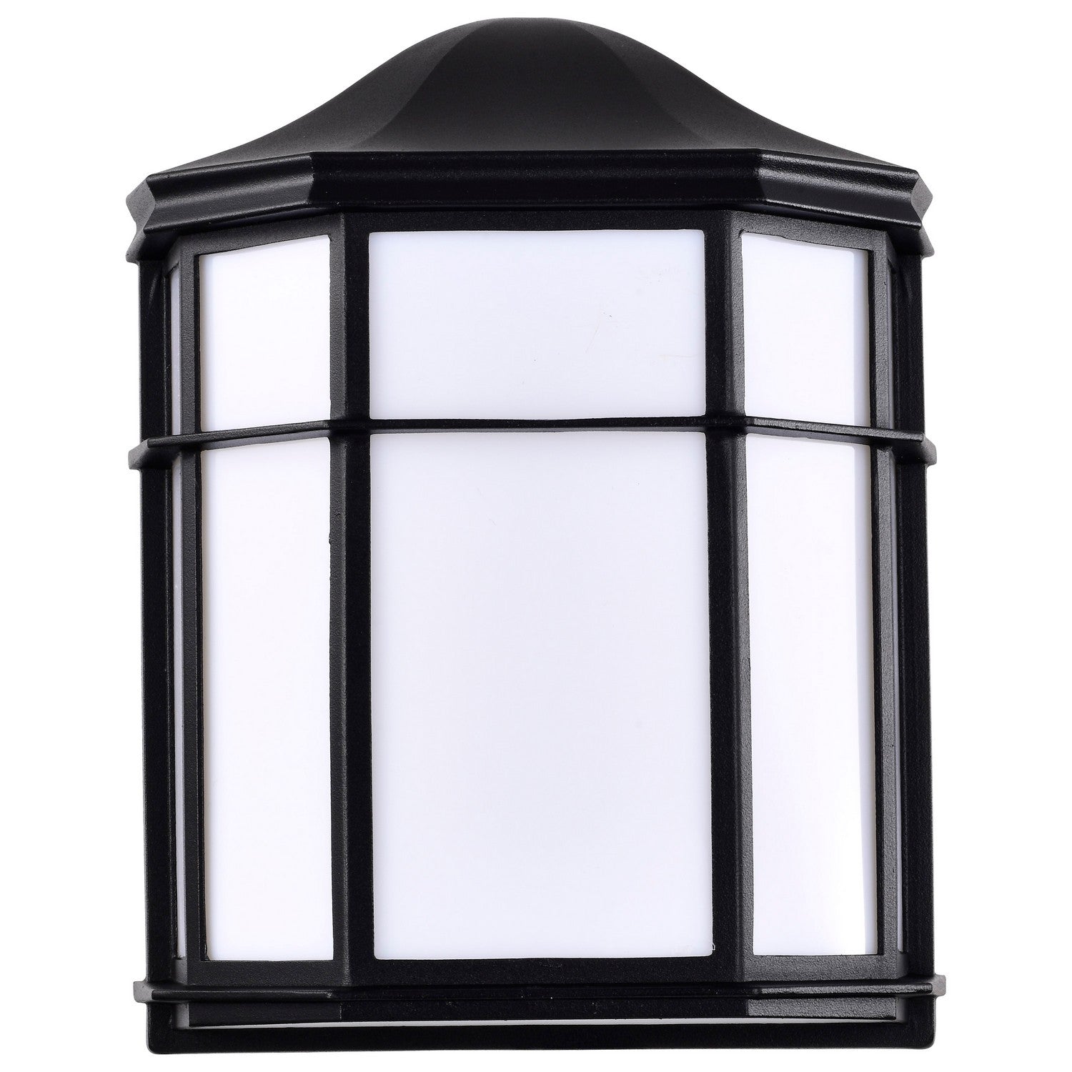 10 LED Cage Wall Lantern - 600 Lumens, 3000K Warm White, Black Outdoor Light Fixture for Porch, Patio, Garden, and Entryway Lighting