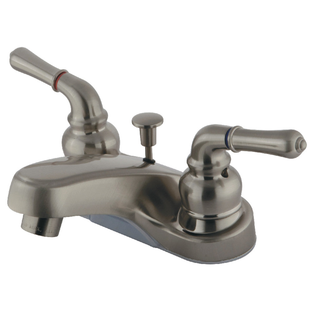Kingston Brass GKB252 4-Inch Centerset Bathroom Faucet - Chrome Finish, Single Handle, Water-Saving Design for Sink Vanity & Powder Room Installation