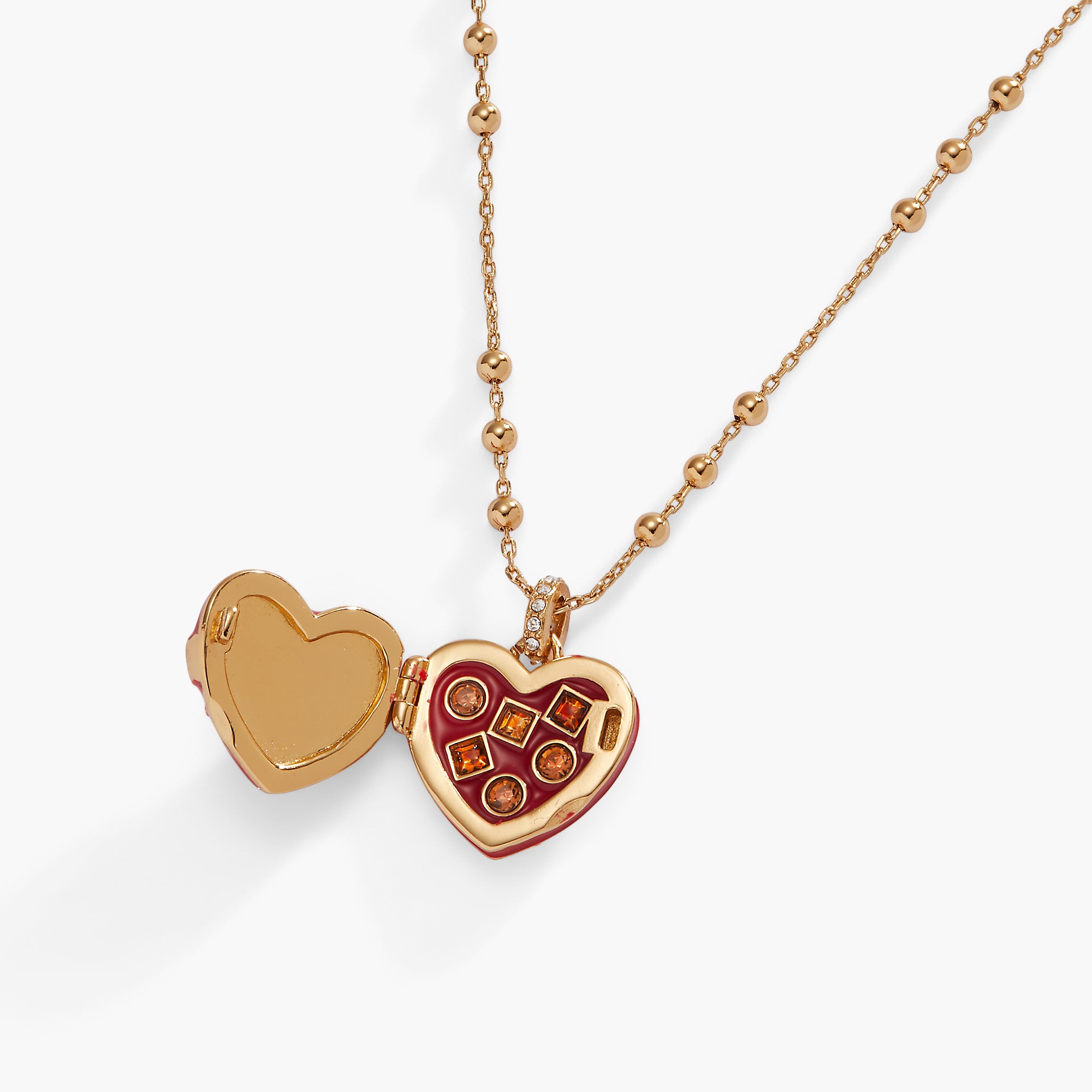 Elegant Heart-Shaped Chocolate Locket Necklace - Perfect Gift for Valentine's Day, Anniversary & Romantic Occasions