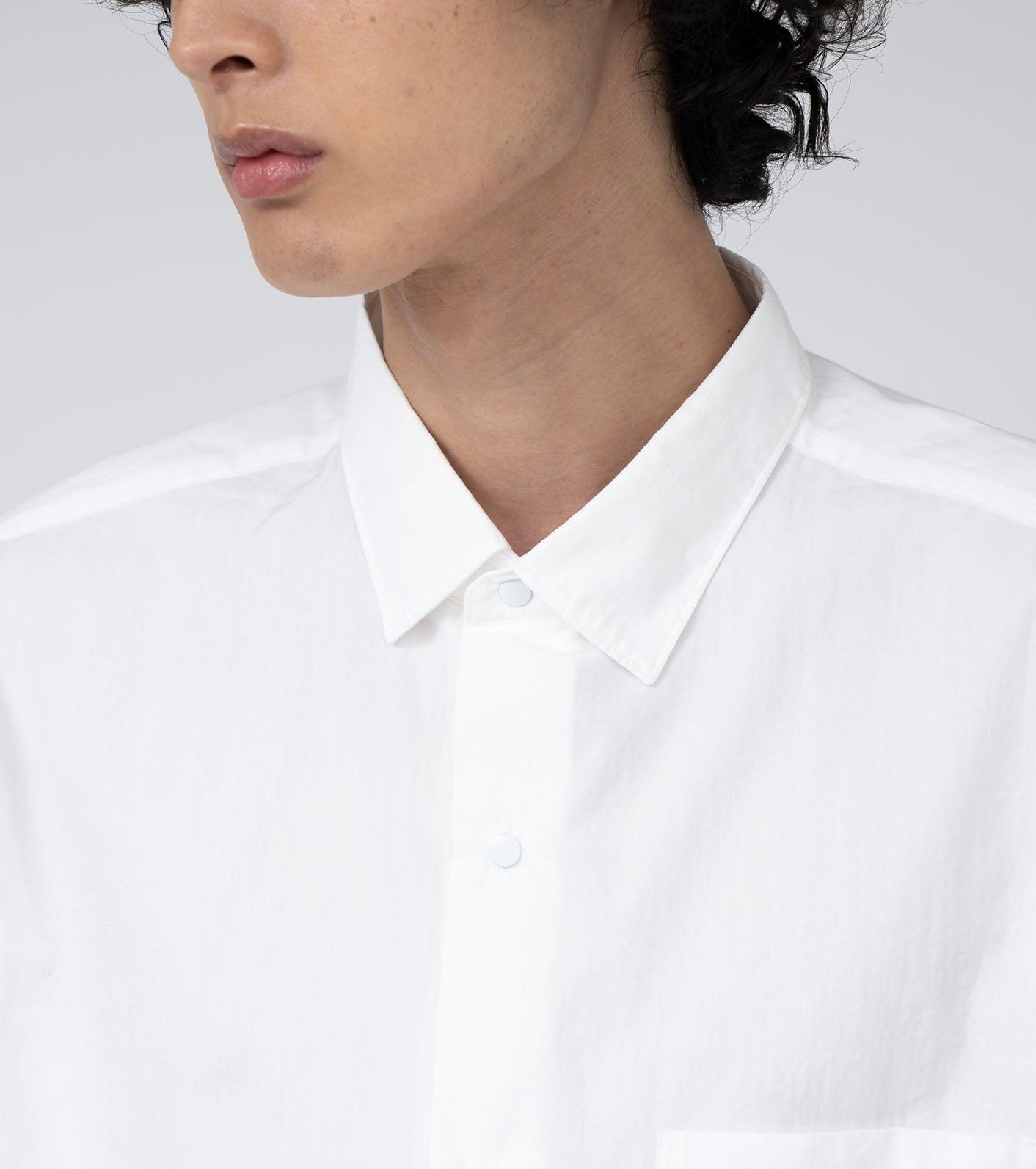 Nanamica Regular Collar Wind Short Sleeve Shirt - White | Lightweight Breathable Men's Casual Shirt for Summer Outdoors & Travel