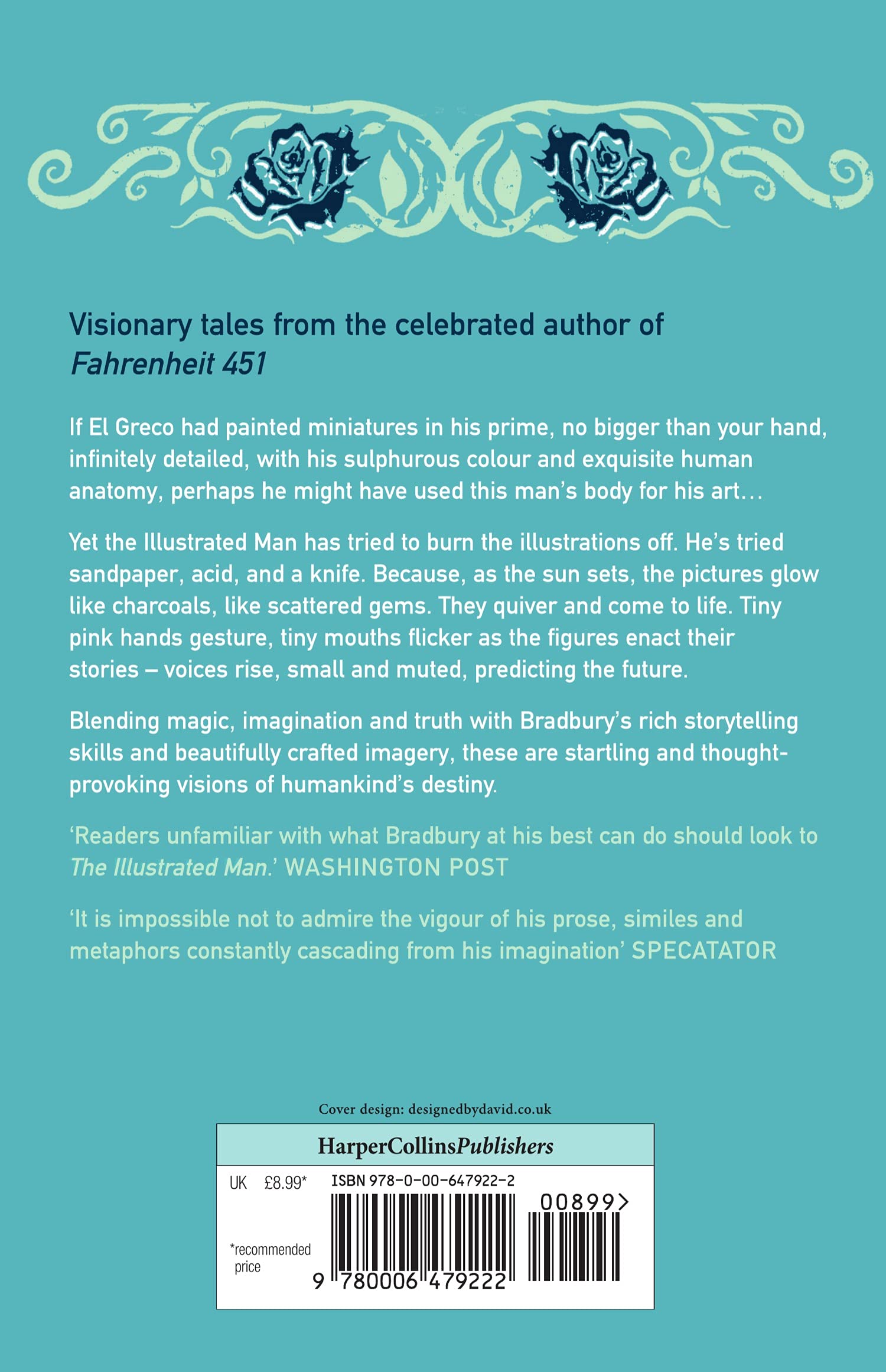 The Illustrated Man by Ray Bradbury - Flamingo Modern Classics | Dystopian Sci-Fi Novel for Book Lovers & Collectors | Perfect for Reading Clubs & Sci-Fi Enthusiasts