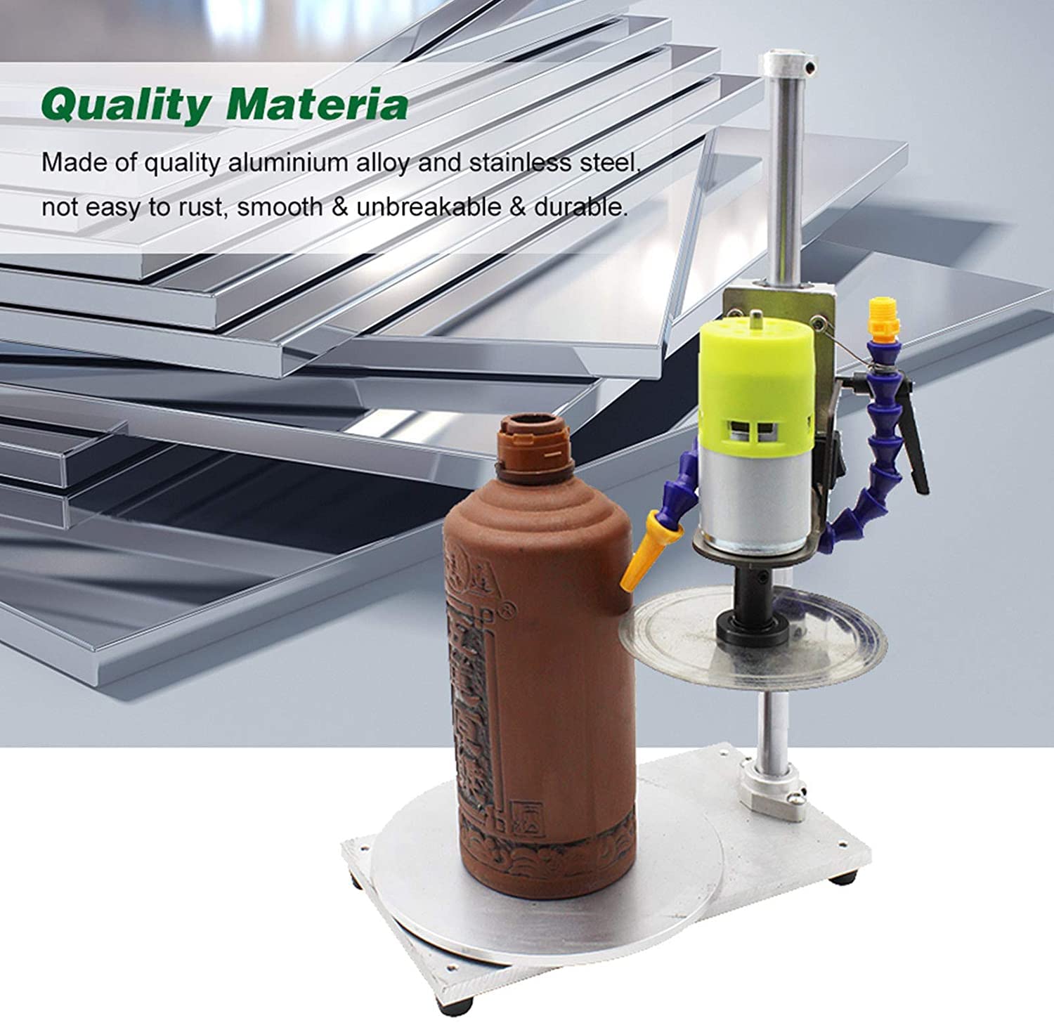 6000RPM Glass Bottle Cutter Tool - DIY Machine for Cutting Square, Round & Oval Bottles - Perfect for Wine, Beer, Liquor & Whiskey Bottles - Great for Home Crafts, Recycling Projects & Bar Decorations