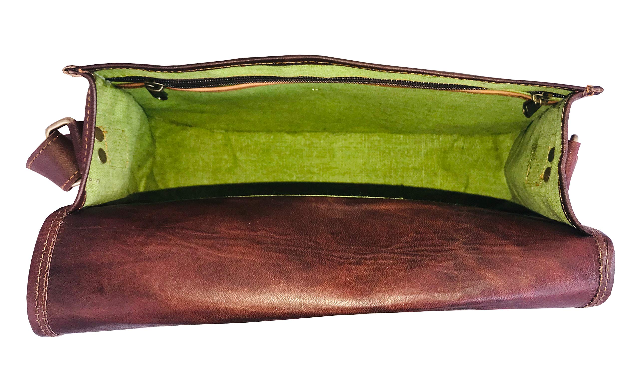14 Inch Genuine Leather Crossbody Bag for Women - Stylish Shoulder Purse & Travel Tote in Brown | Perfect for Work, Shopping & Daily Use