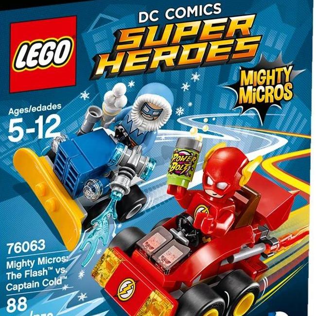 LEGO DC Comics Mighty Micros Flash vs. Captain Cold Building Kit 76063 - Superhero Toy Set for Kids & Collectors | Creative Play & Display