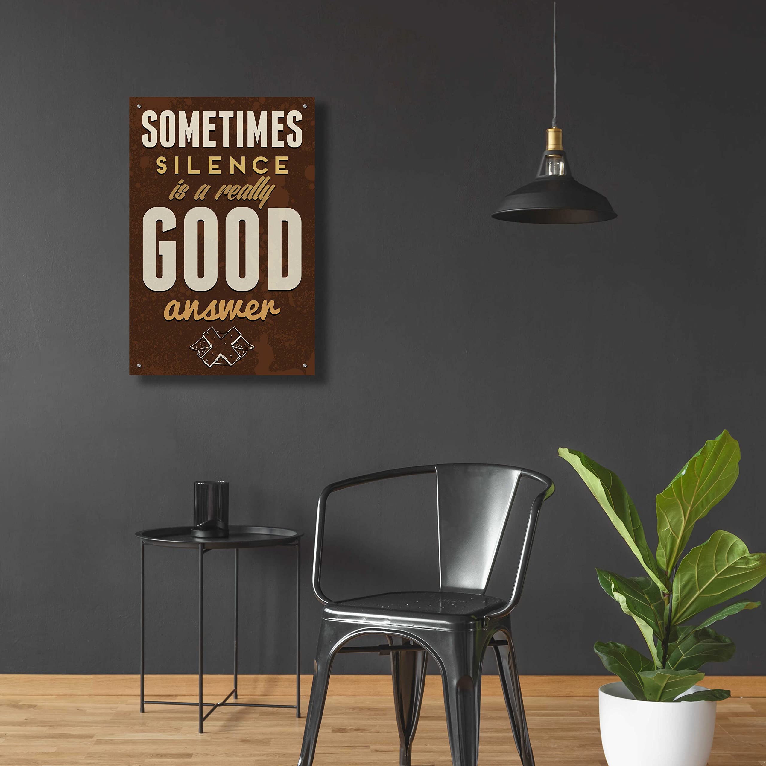 Epic Art 'Sometimes' by GraphINC - Premium Acrylic Glass Wall Decor, 24x36 Inches - Modern Home & Office Wall Art for Living Room, Bedroom, or Office Decor