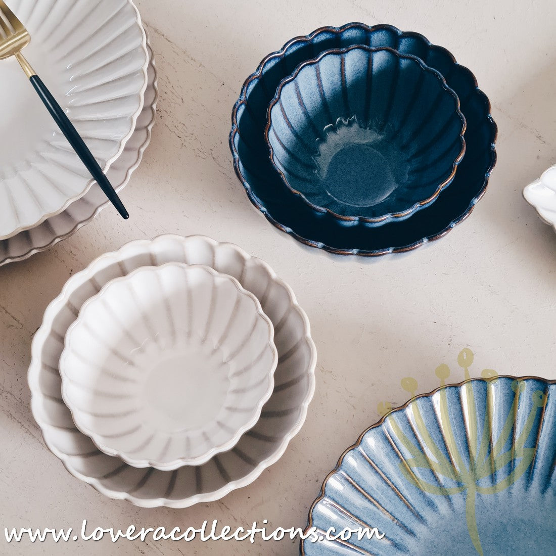 Rustic Seashell Dinnerware Set - Beach Themed Plates, Bowls & Serving Dishes for Coastal Dining & Entertaining - Perfect for Beach House, Summer Parties & Nautical Decor