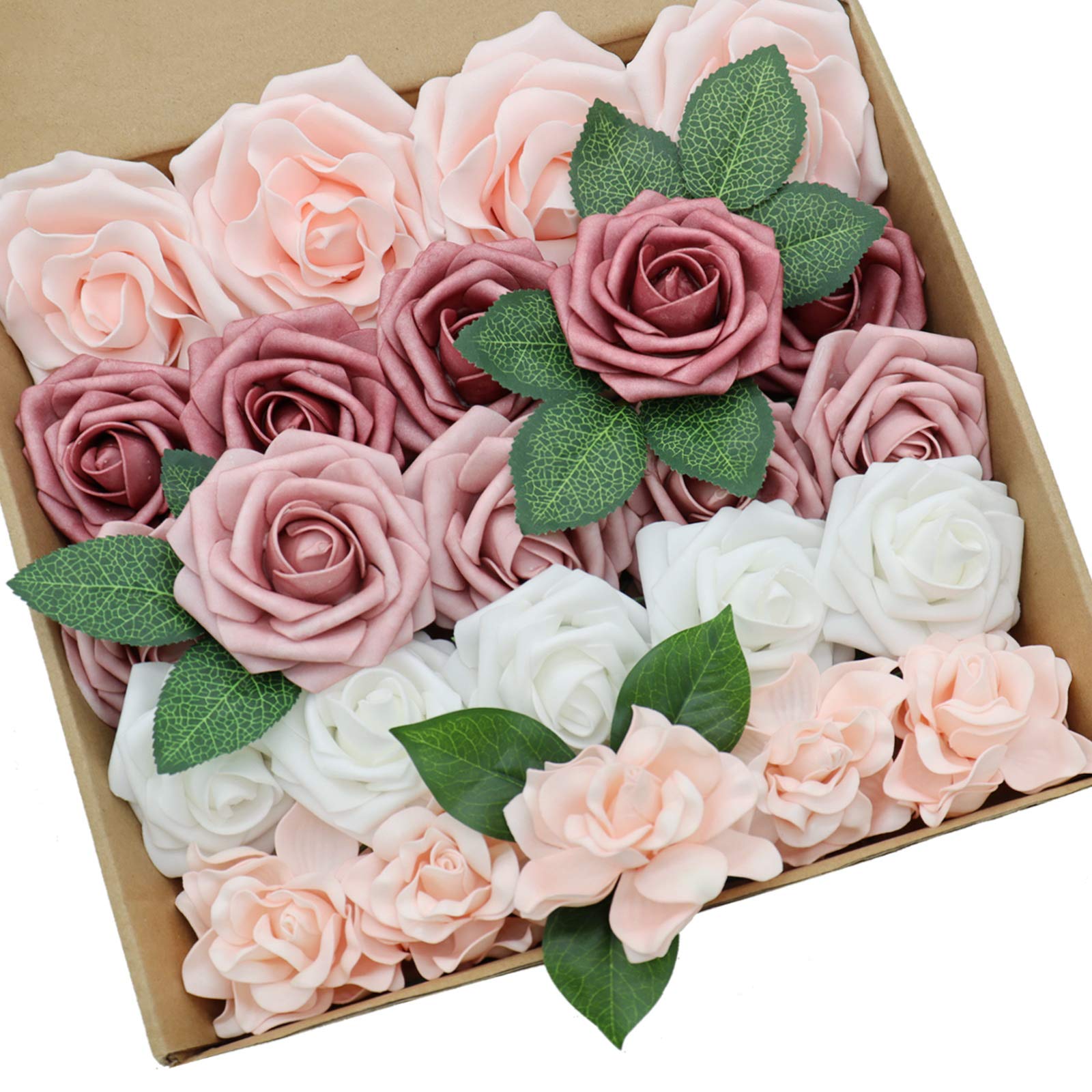 Artificial Flowers Combo - Delicate Dreamy Blush Mixed Floral Stems for DIY Wedding Bouquets, Centerpieces, Baby Showers & Home Decor | Perfect for Wedding Decor, Table Arrangements, and Party Decorations