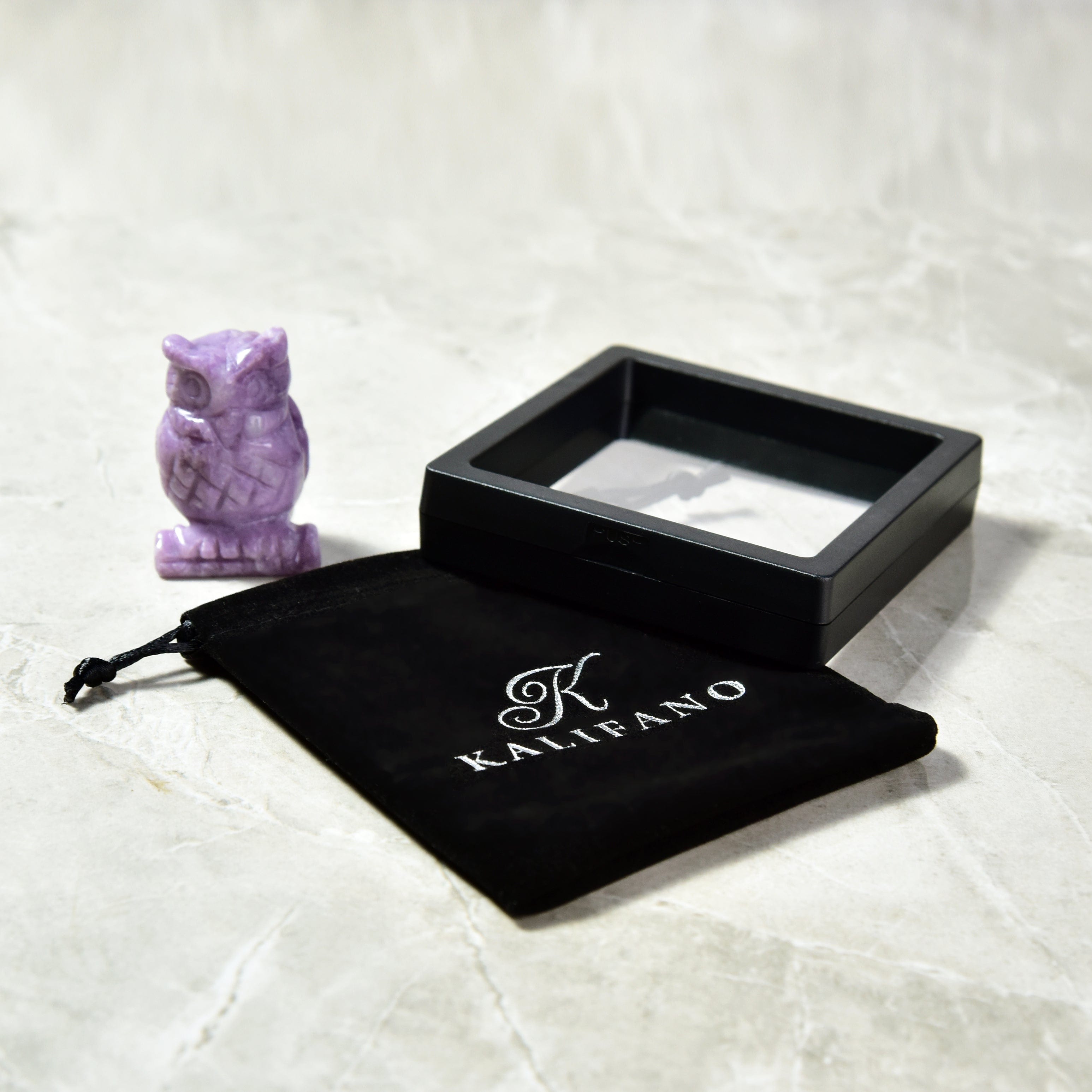 Natural Lepidolite Owl Carving - Healing Crystal for Stress Relief, Meditation & Home Decor | Handcrafted Gemstone Figurine for Spiritual Balance & Positive Energy