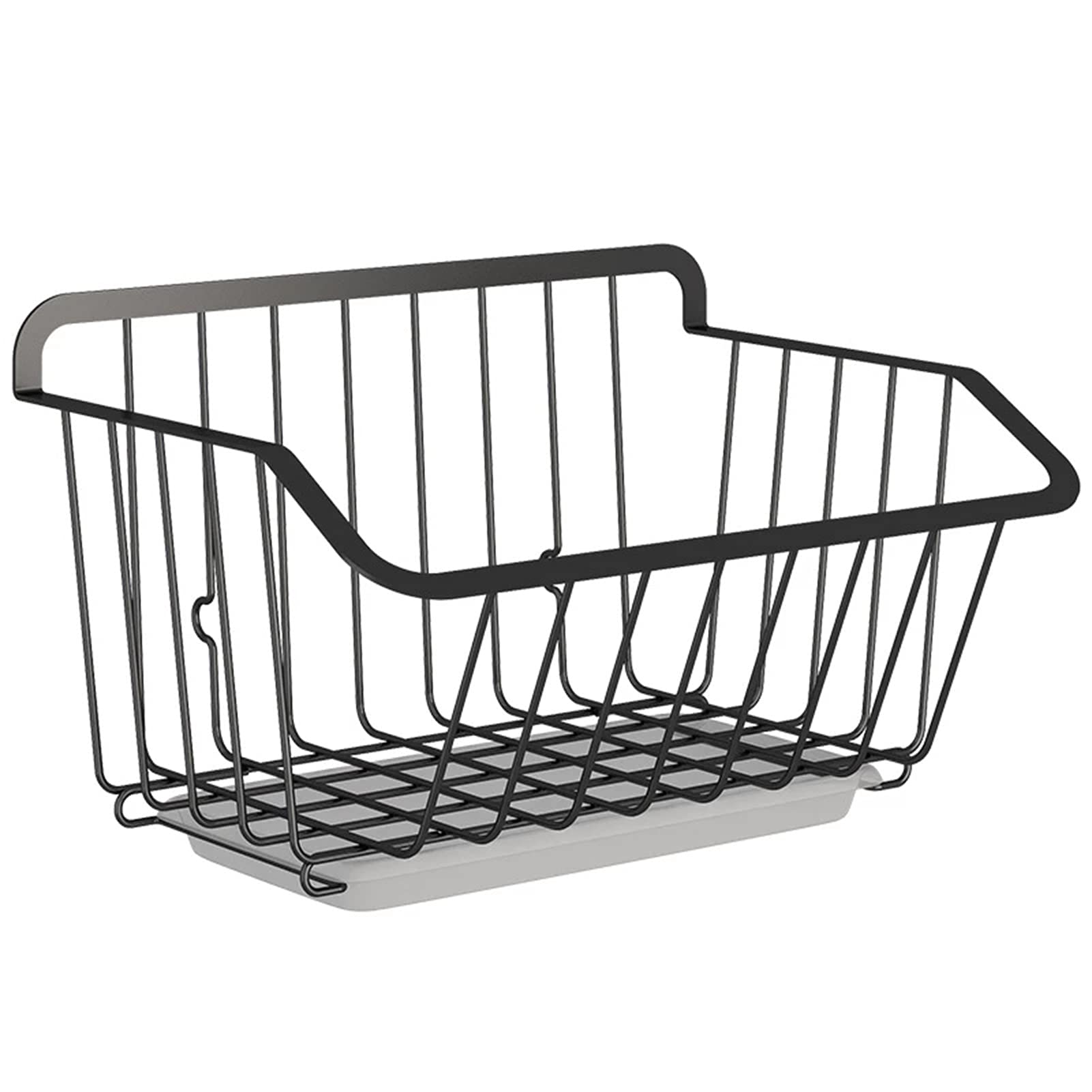 Stainless Steel Wall Mounted Storage Basket - Kitchen Spice Rack, Shower Caddy, Fruit Drainer & Dish Drying Shelf Organizer (1pc) - Perfect for Small Space Kitchen, Bathroom & Pantry Organization