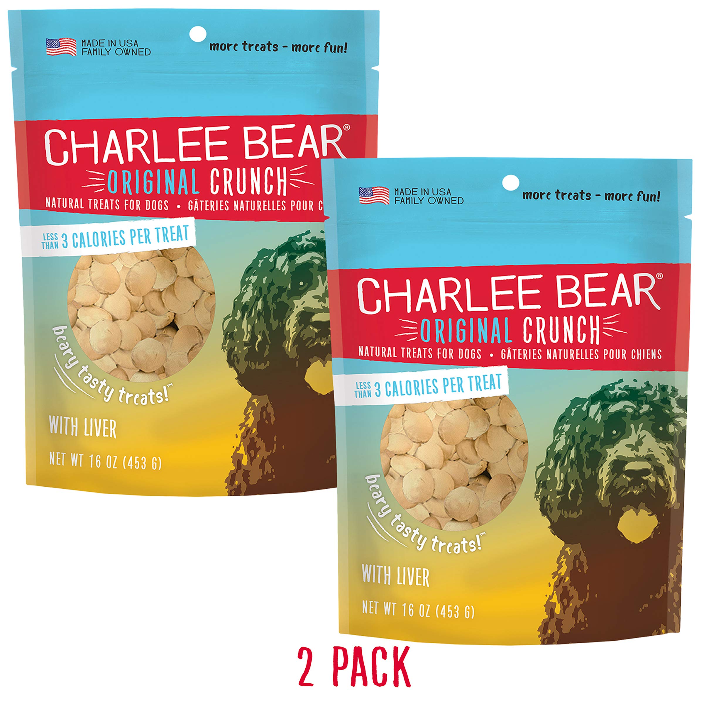 Charlee Bear Natural Dog Treats Variety Pack - Liver, Egg & Cheese, Chicken & Garden Vegetable, Turkey Liver & Cranberry Flavors - Healthy Training Snacks for Small & Large Dogs - Perfect for Rewards, Training & Travel