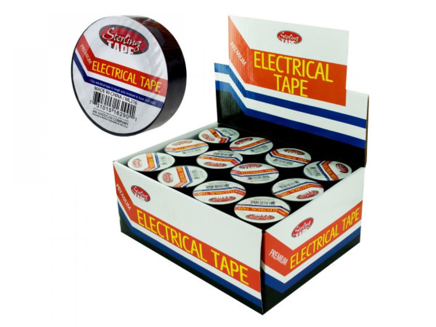 StarSun Depot Electrical Tape Set of 72 Rolls - Waterproof Insulating Tape for Electrical Wiring, Repairs & DIY Projects - Countertop Display for Hardware Stores & Home Improvement Shops